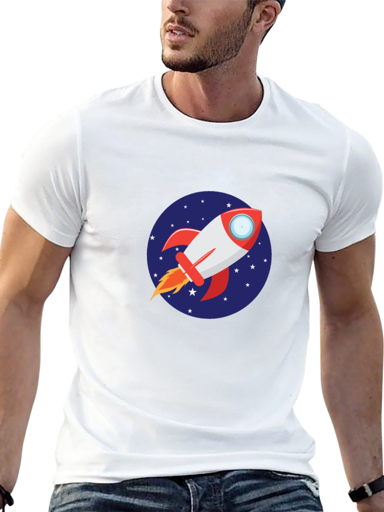 Black Rocket Launch Graphic Tee - Stylish Black T-Shirt view 13