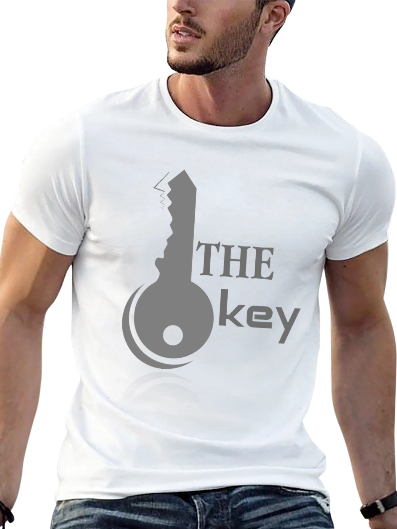Black The Key Graphic Tee - Stylish Black Cotton T-Shirt view 13