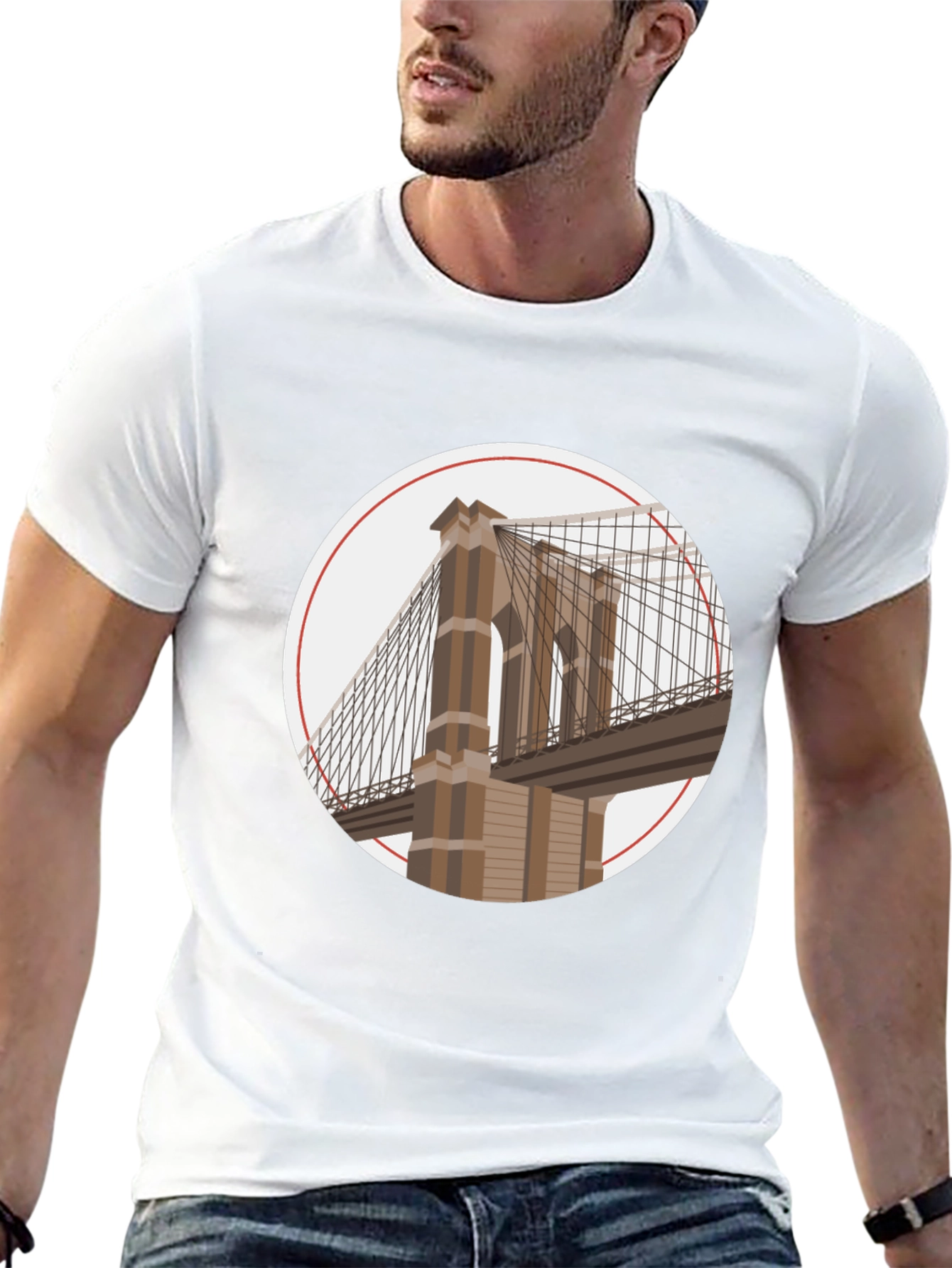 Black Brooklyn Bridge Graphic Tee - Urban Style view 13