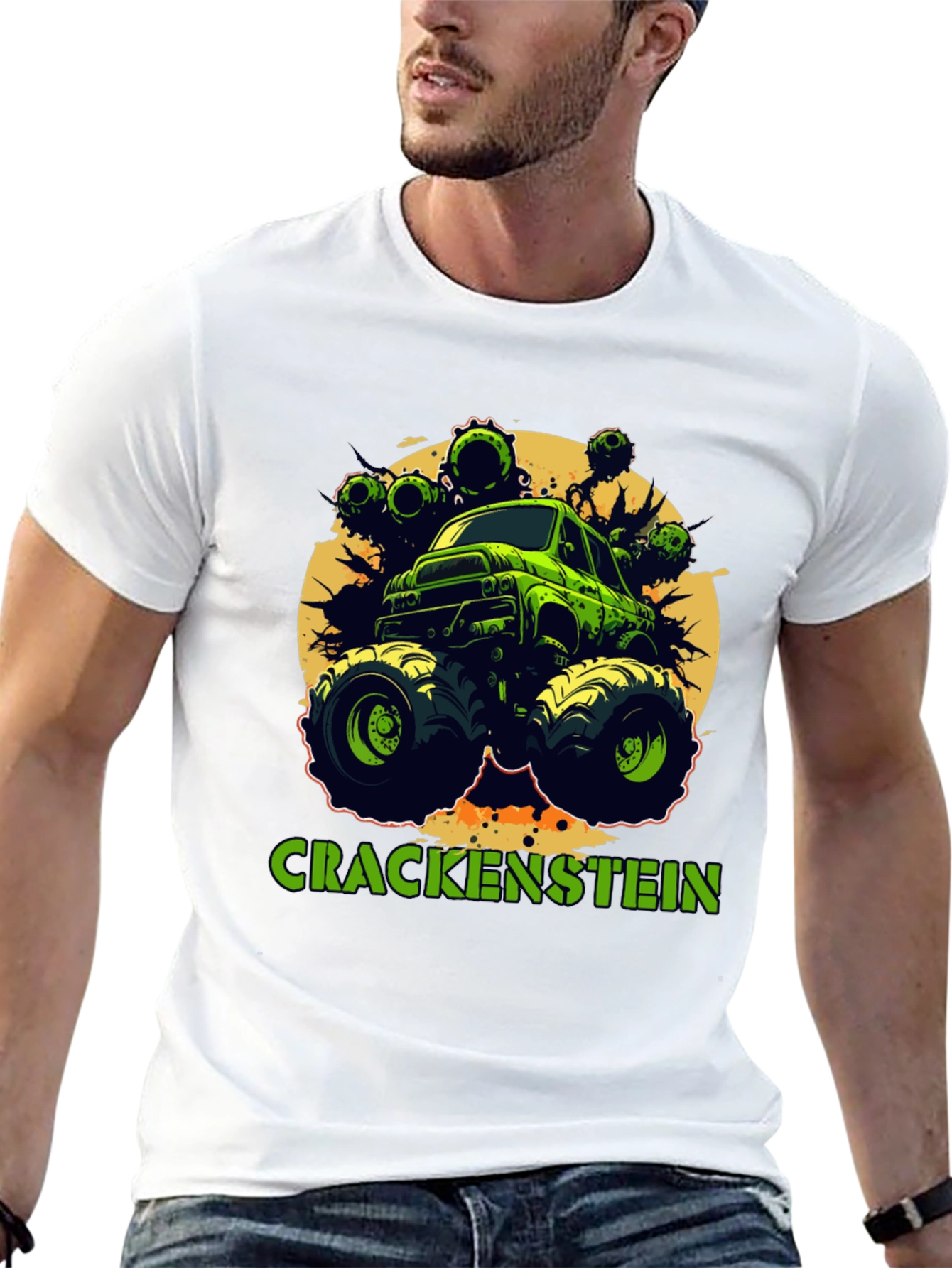 Black Crackenstein Monster Truck Graphic Tee view 13