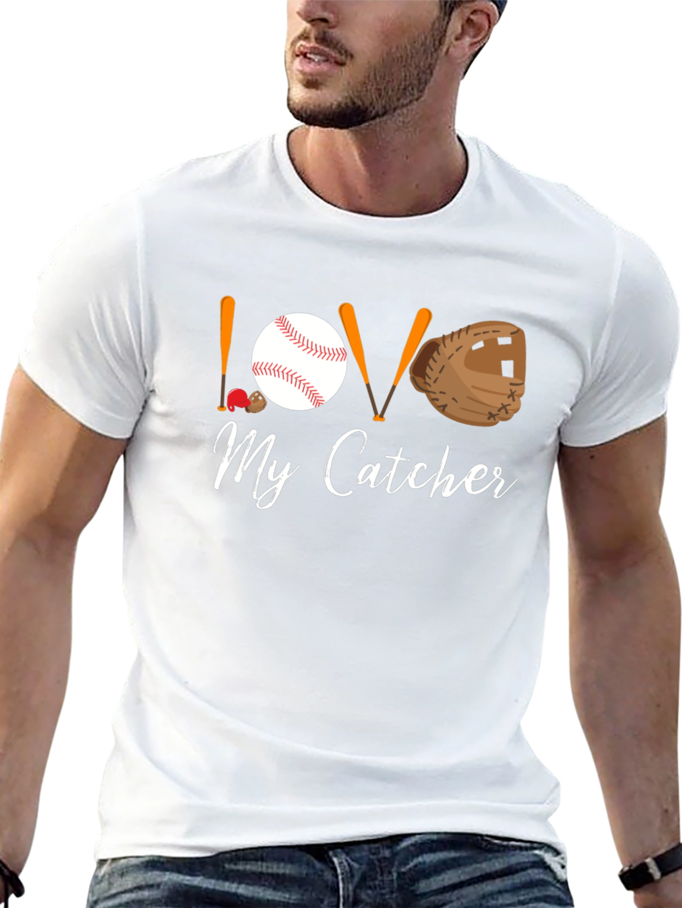 Love My Catcher Baseball Graphic Tee - 13