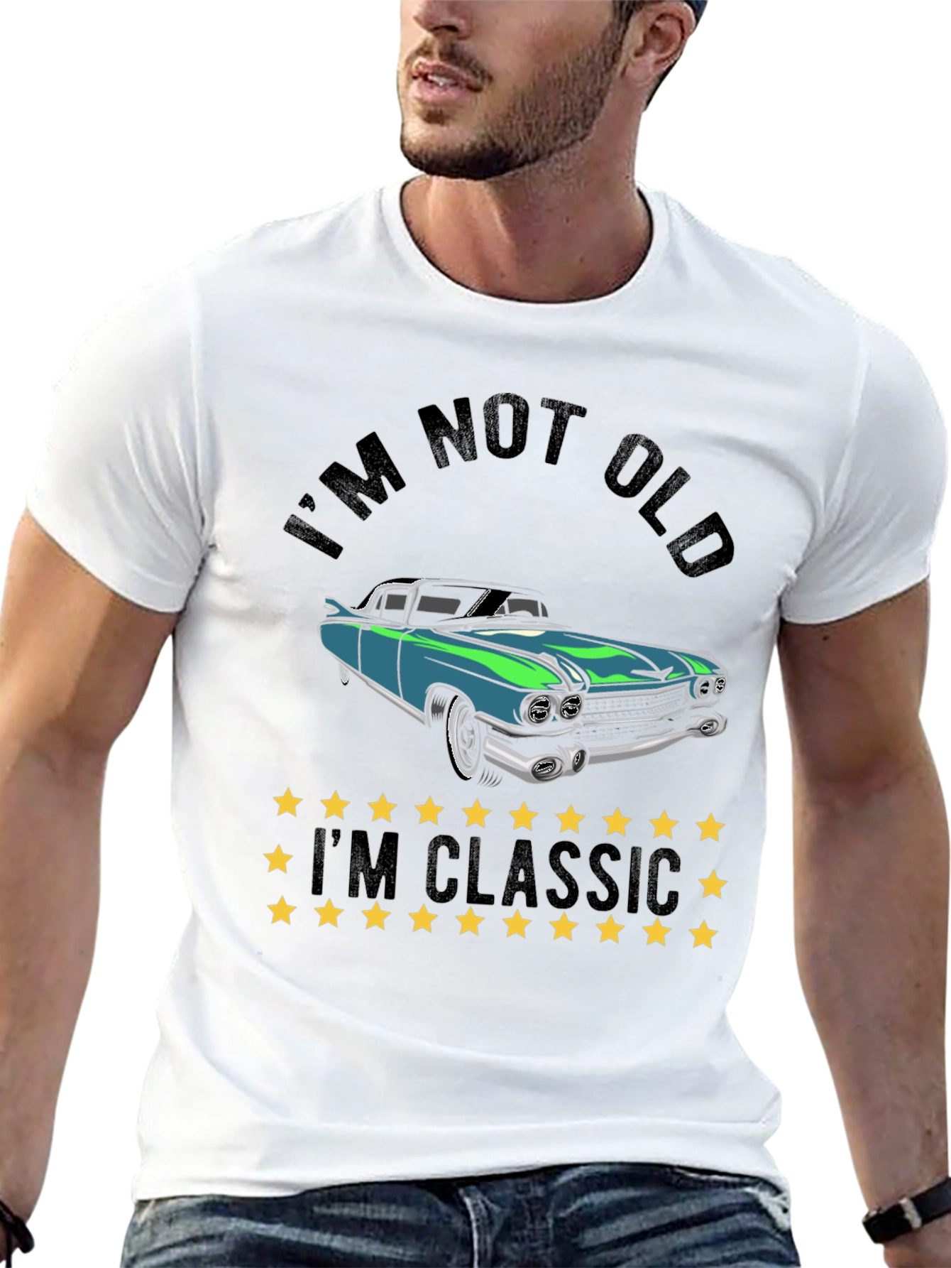 Black I'm Not Old I'm Classic Car T-Shirt view 13