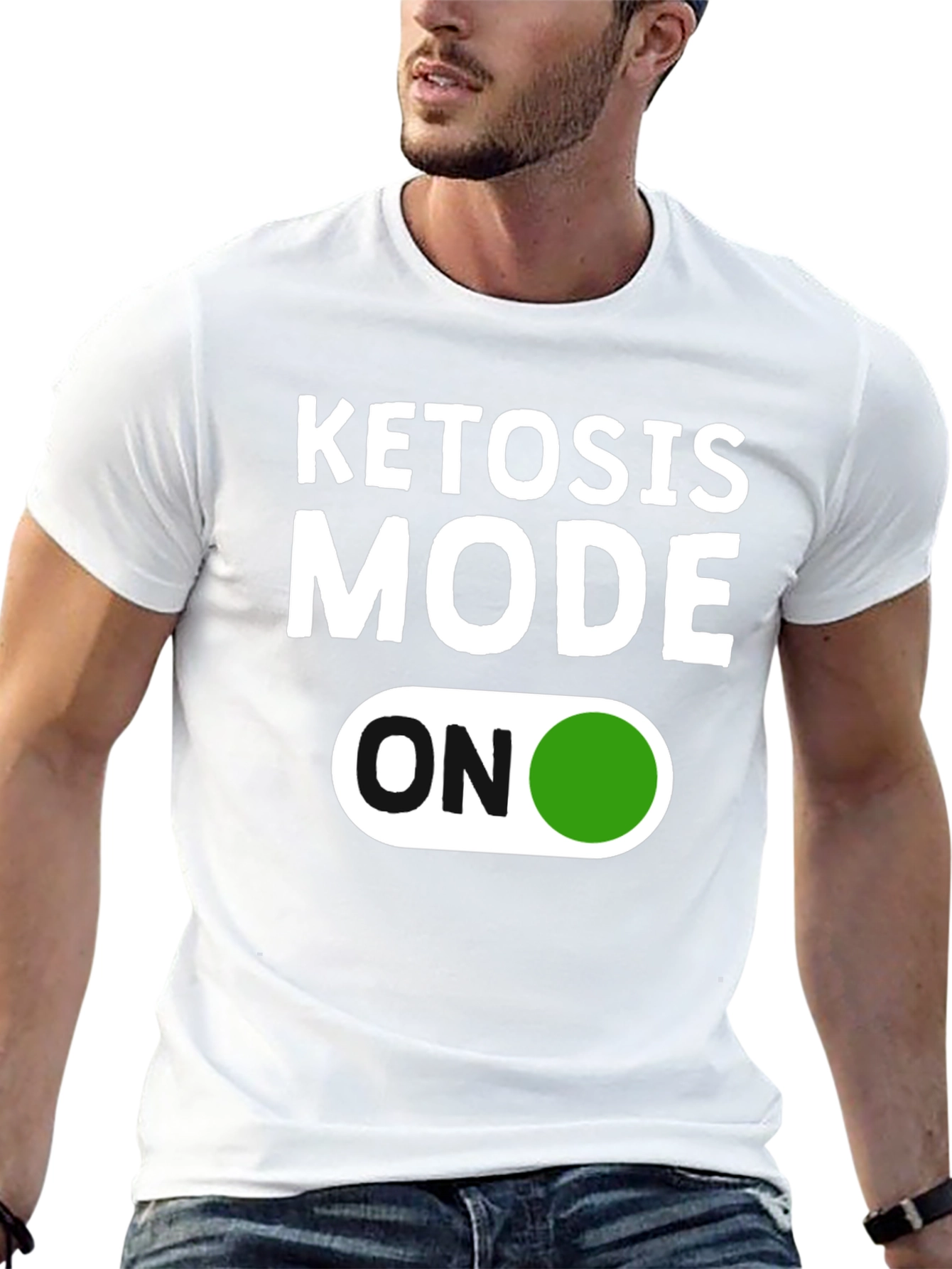 Black Ketosis Mode ON - Novelty Graphic T-Shirt view 13