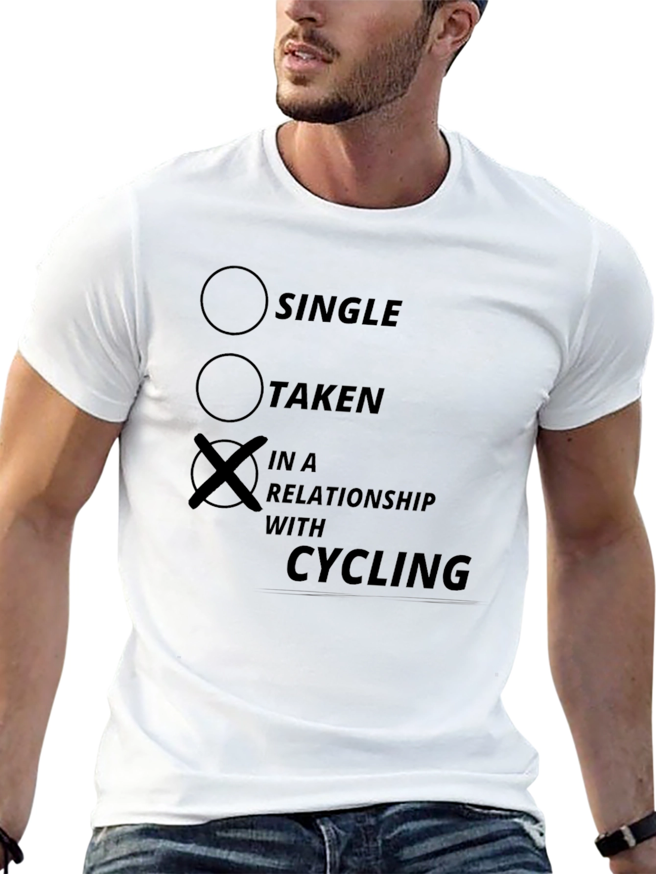 Black Cycling Relationship T-Shirt - Funny Cyclist Tee view 13