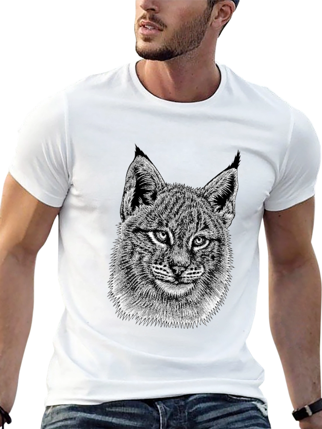 Black Lynx Graphic Tee - Black Crewneck T-Shirt view 13