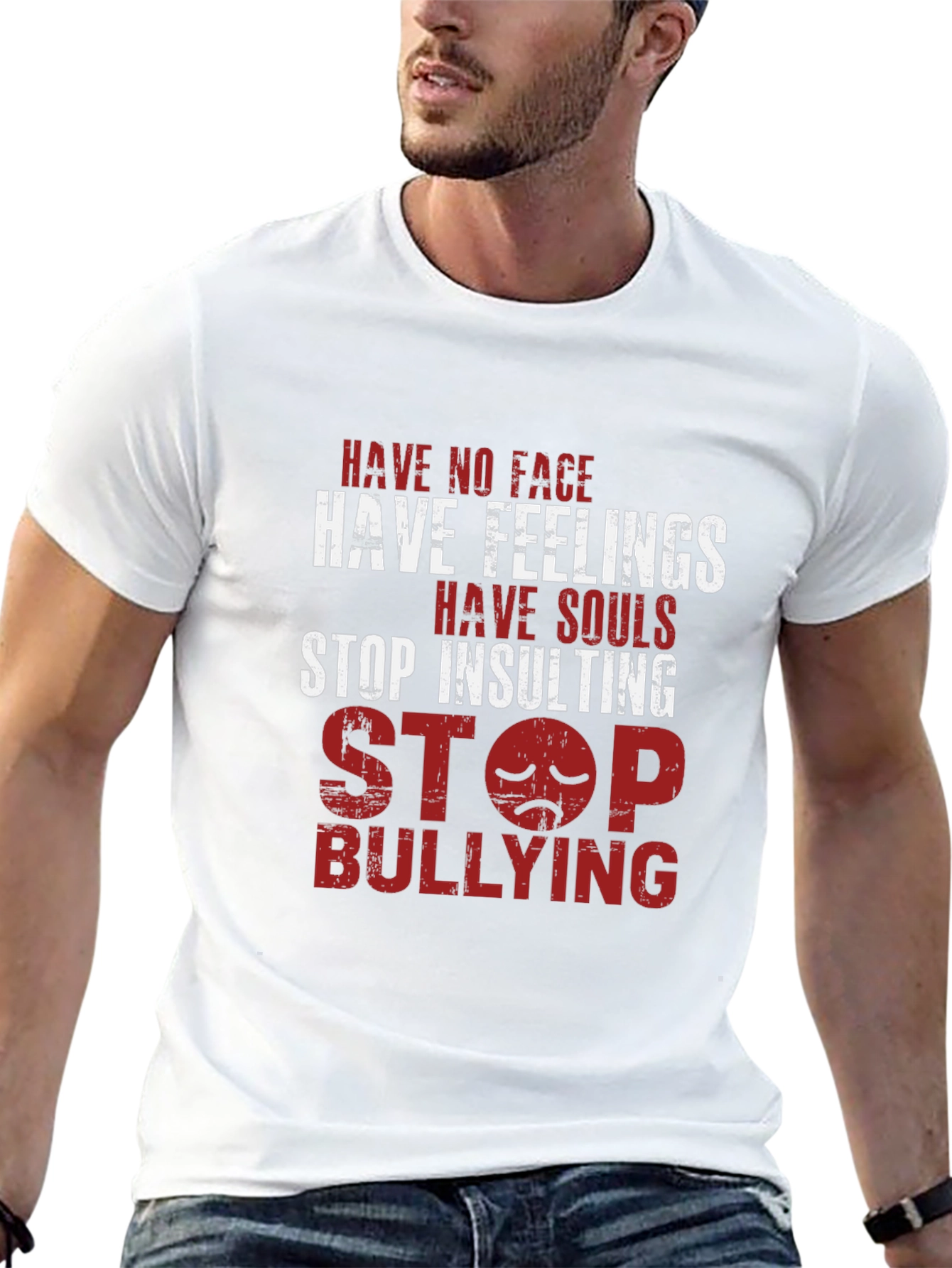 Black Stop Bullying Graphic Tee - Black Casual T-Shirt view 13