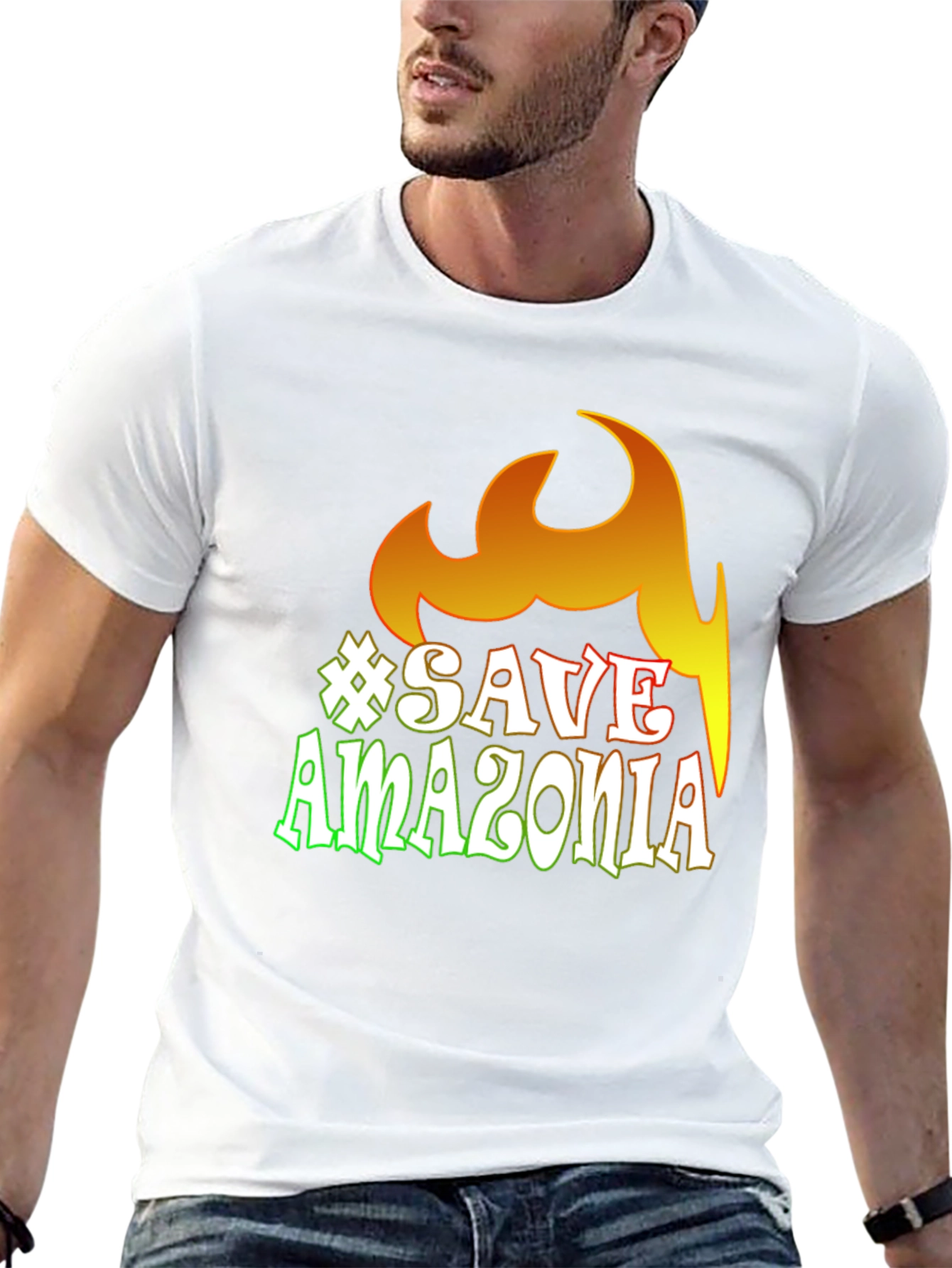 Black Save Amazonia Graphic Tee - Black T-Shirt view 13