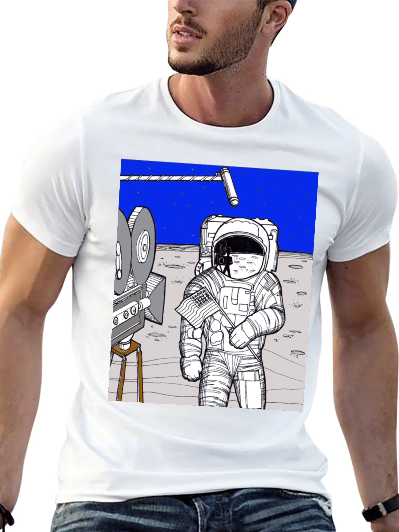 Black Conspiracy Moon Landing Tee view 13