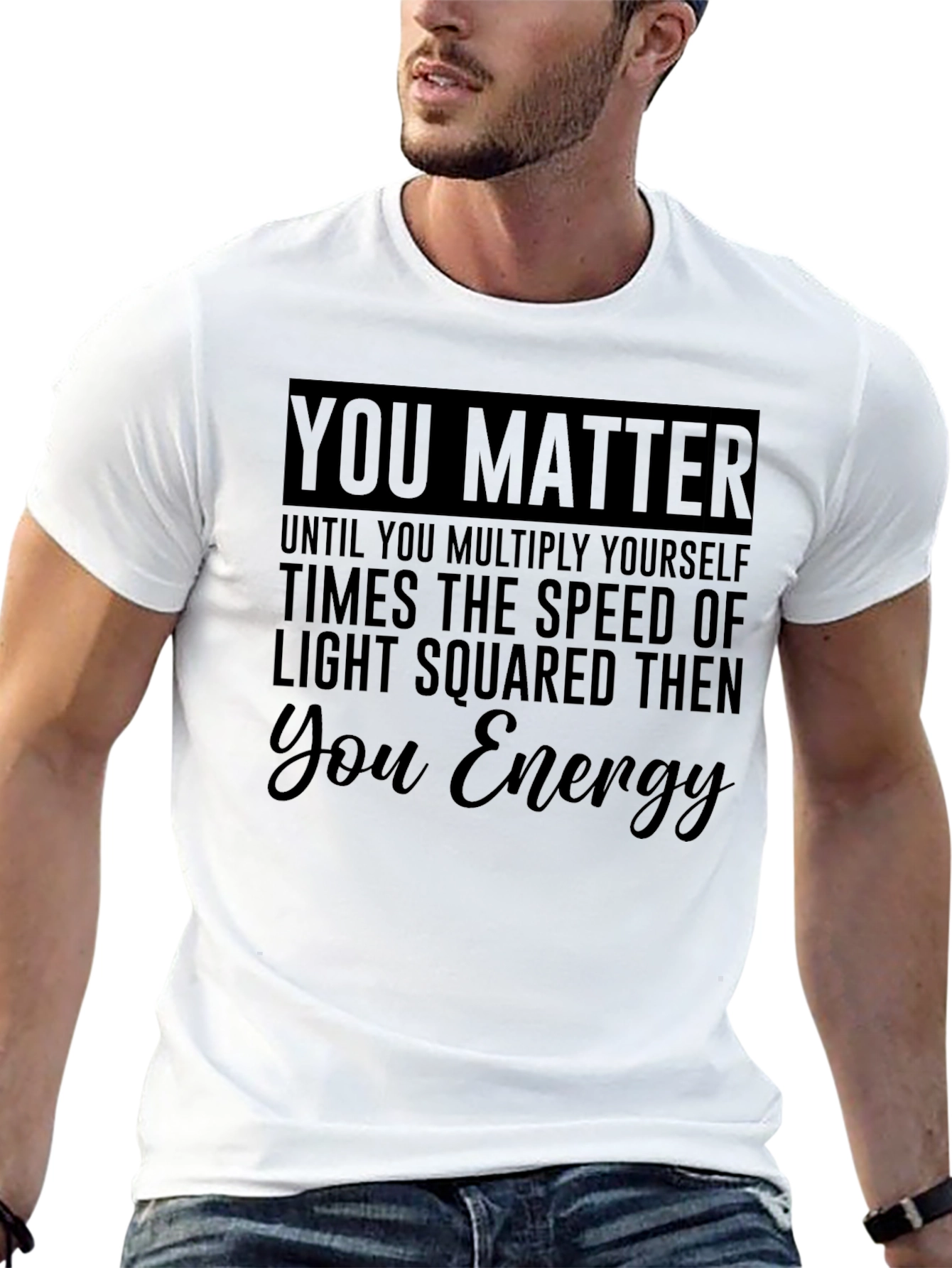Black You Matter Funny Physics T-Shirt view 13