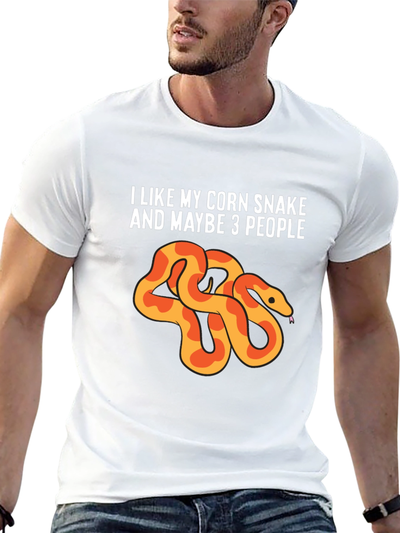 Black Corn Snake Lover Tee - I Like My Corn Snake & Maybe 3 People view 13