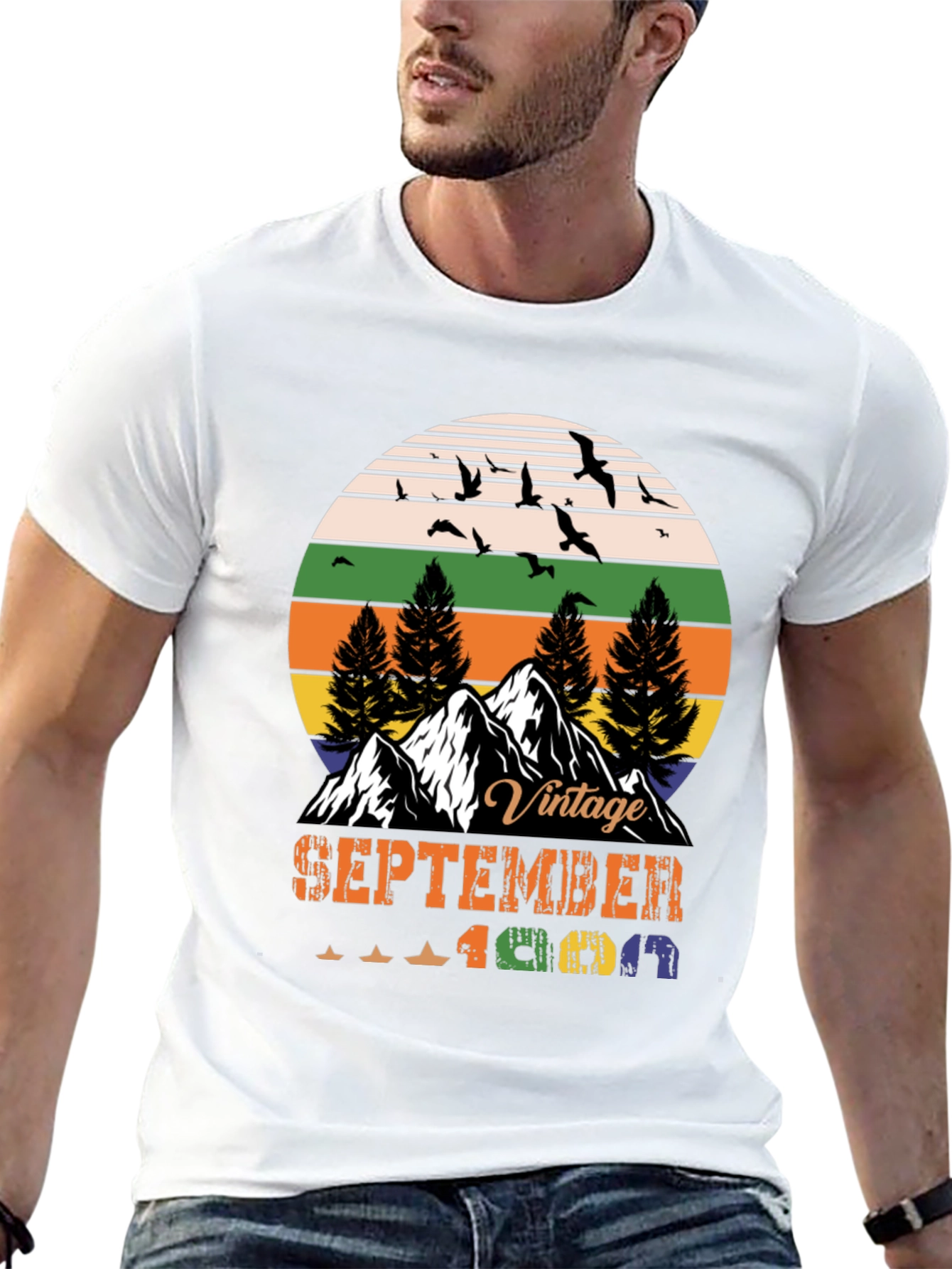 Black Vintage September 1969 T-Shirt view 13
