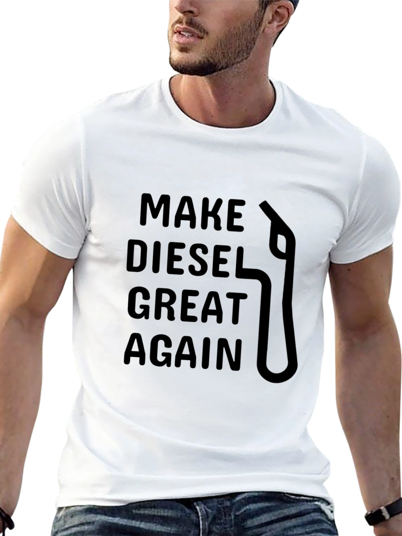 Black Make Diesel Great Again Graphic T-Shirt view 13