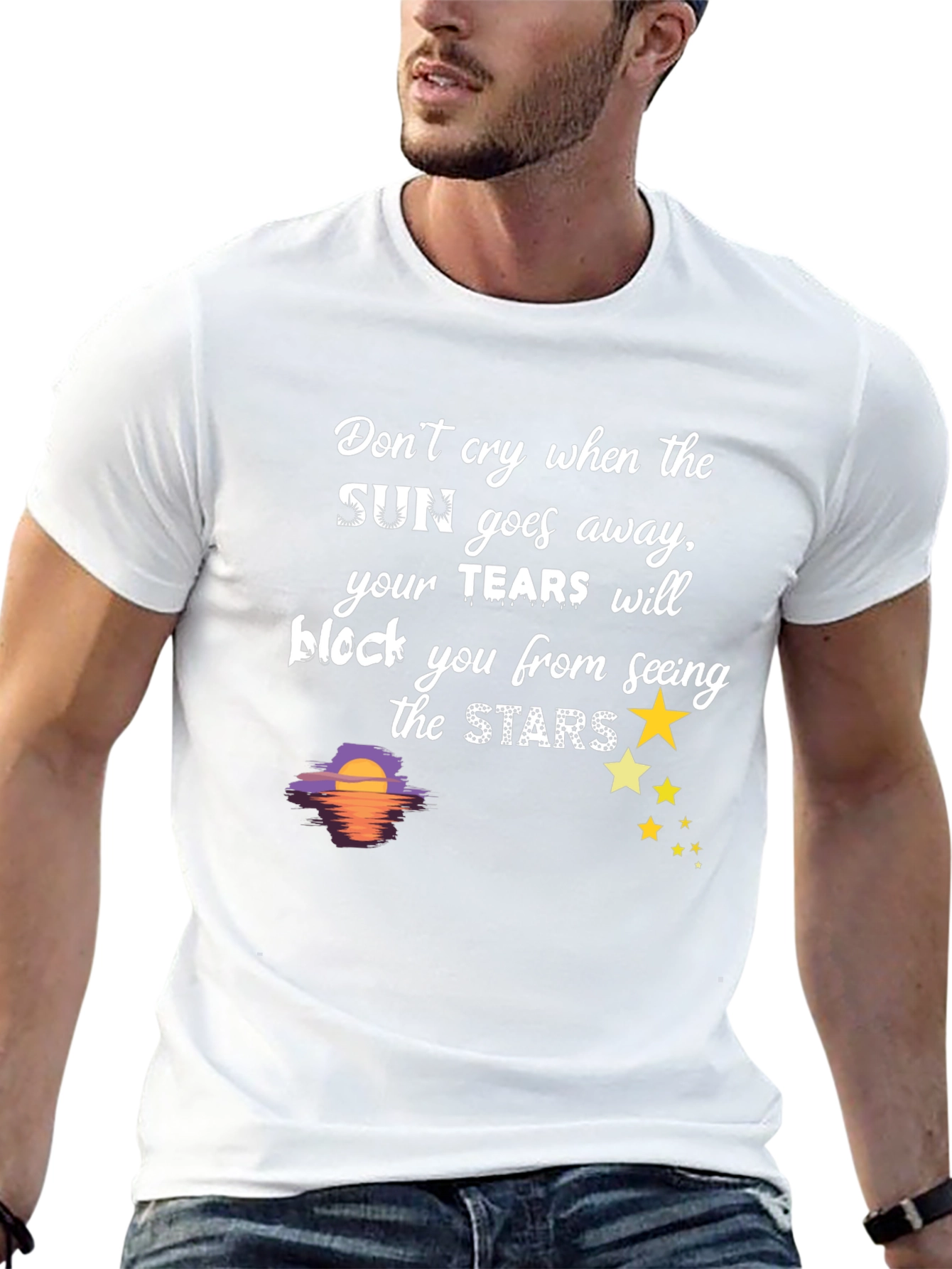 Black Inspirational Stars Graphic Tee view 13