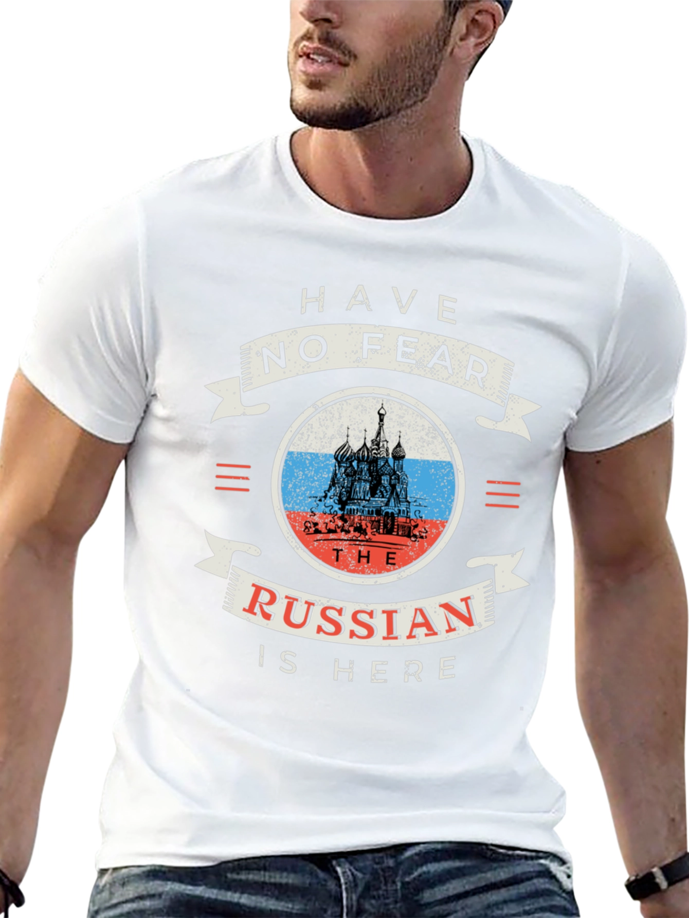 Have No Fear, The Russian Is Here Black T-Shirt - 13