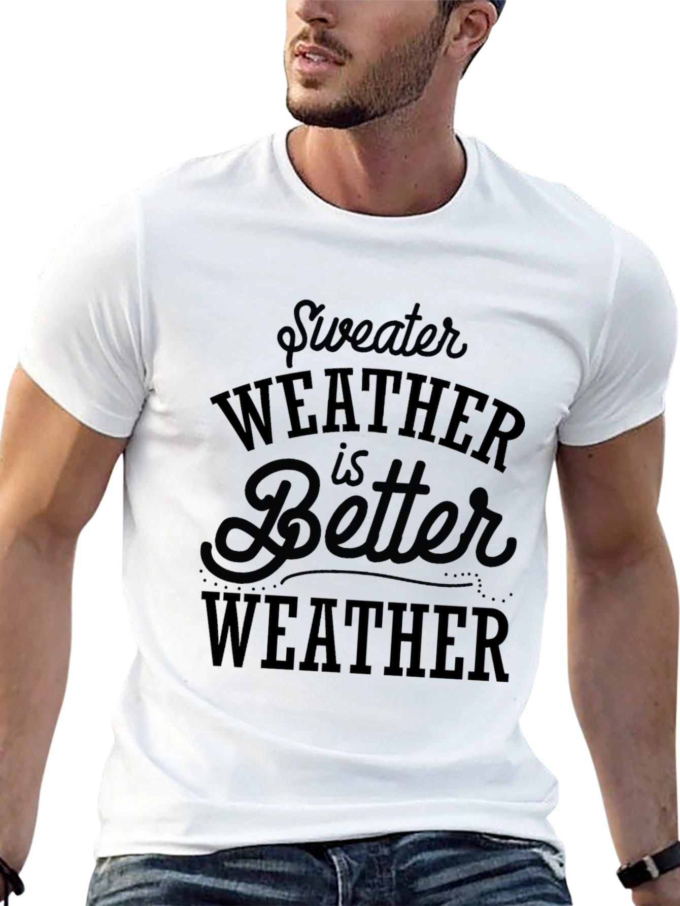Black Sweater Weather Graphic Tee view 13