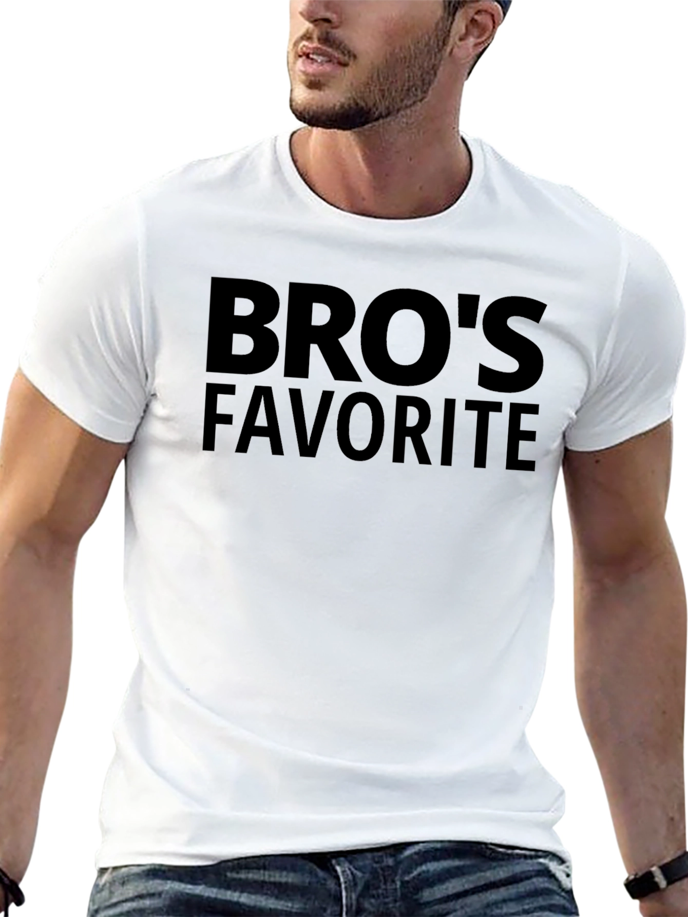 Black Bro's Favorite T-Shirt - Black Graphic Tee view 13