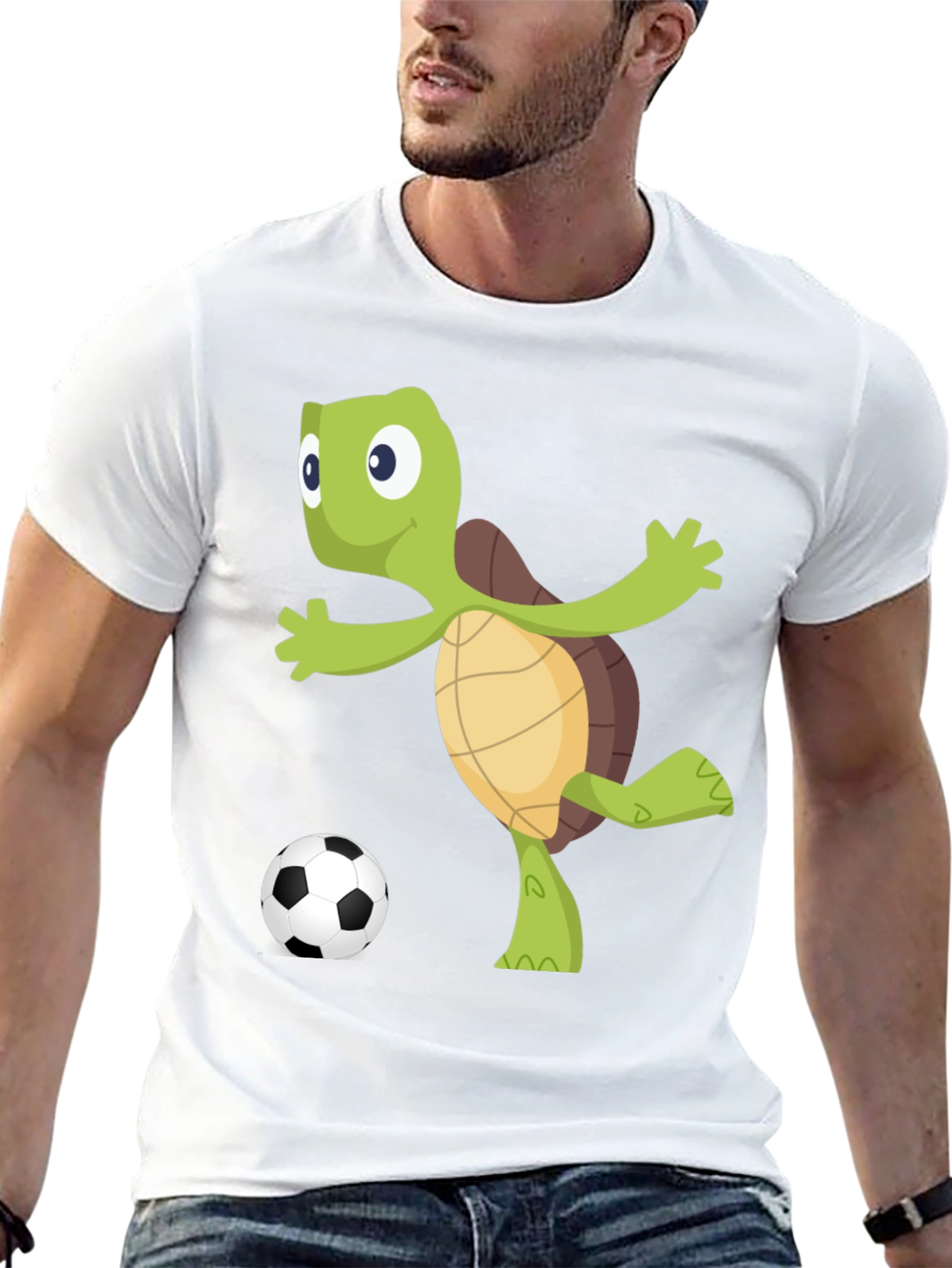Black Turtle Soccer Fan T-Shirt view 13