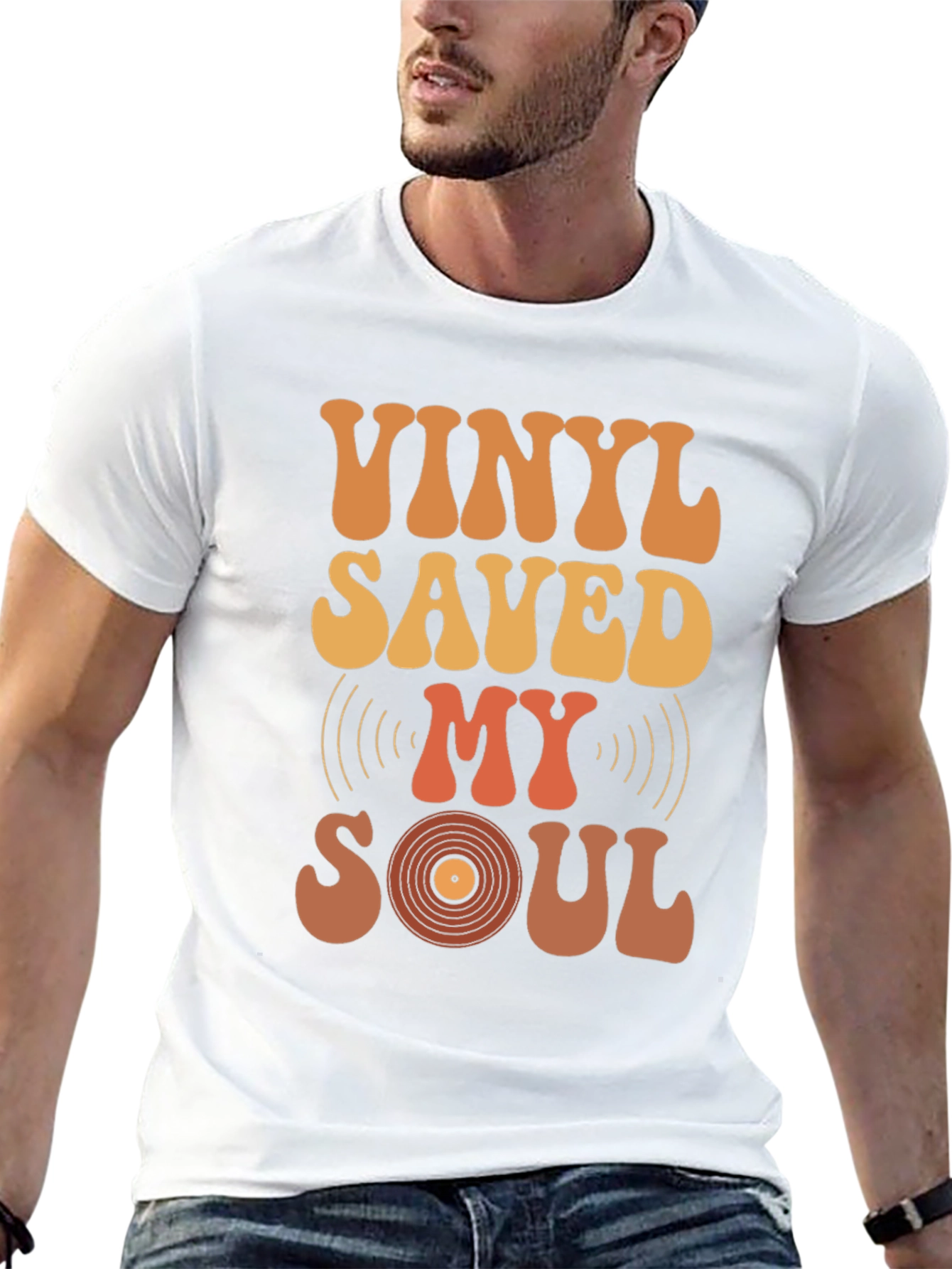 Black Vinyl Saved My Soul Graphic Tee view 13