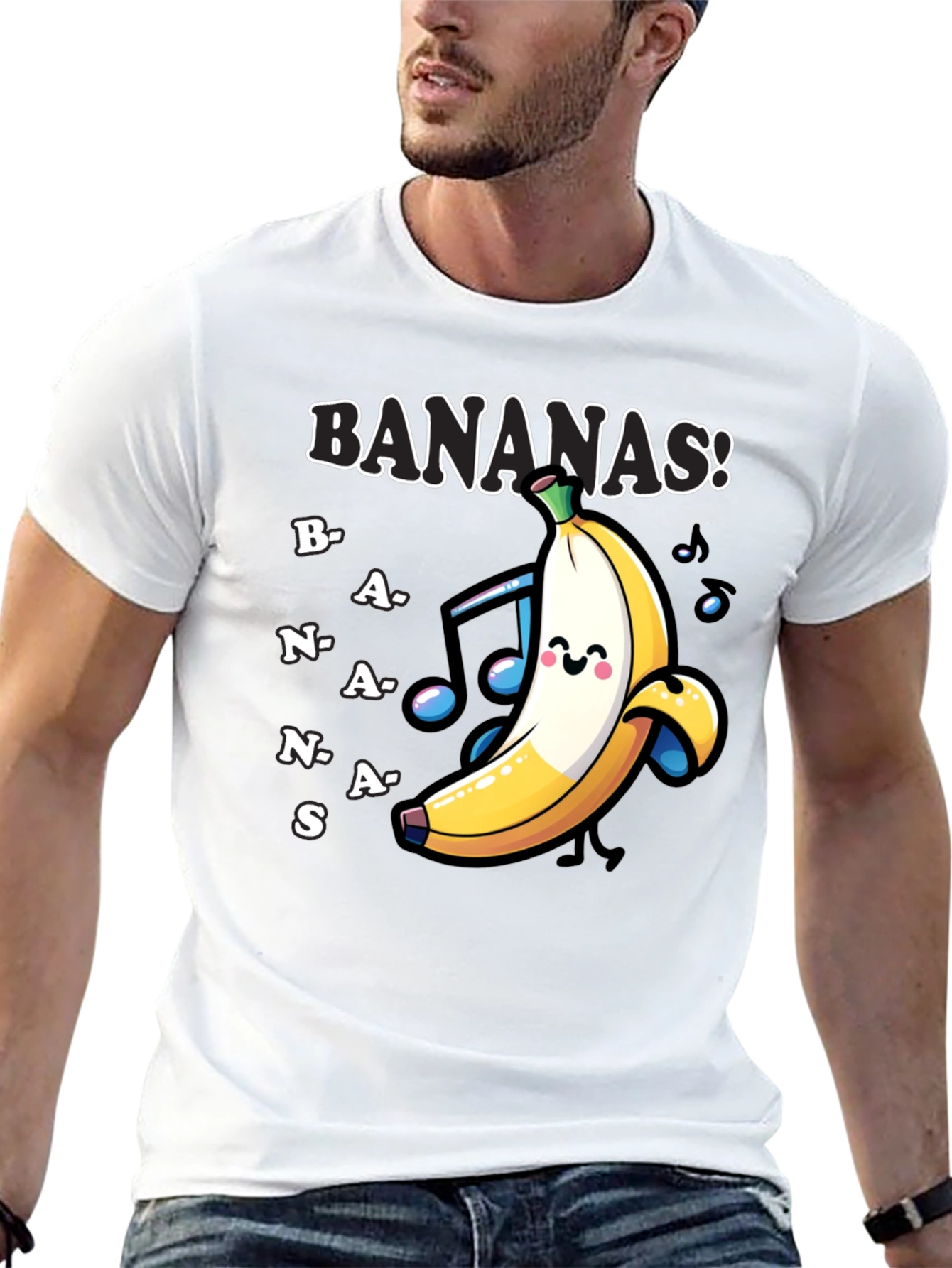 Black Fun 'Bananas!' Graphic Print T-Shirt view 13
