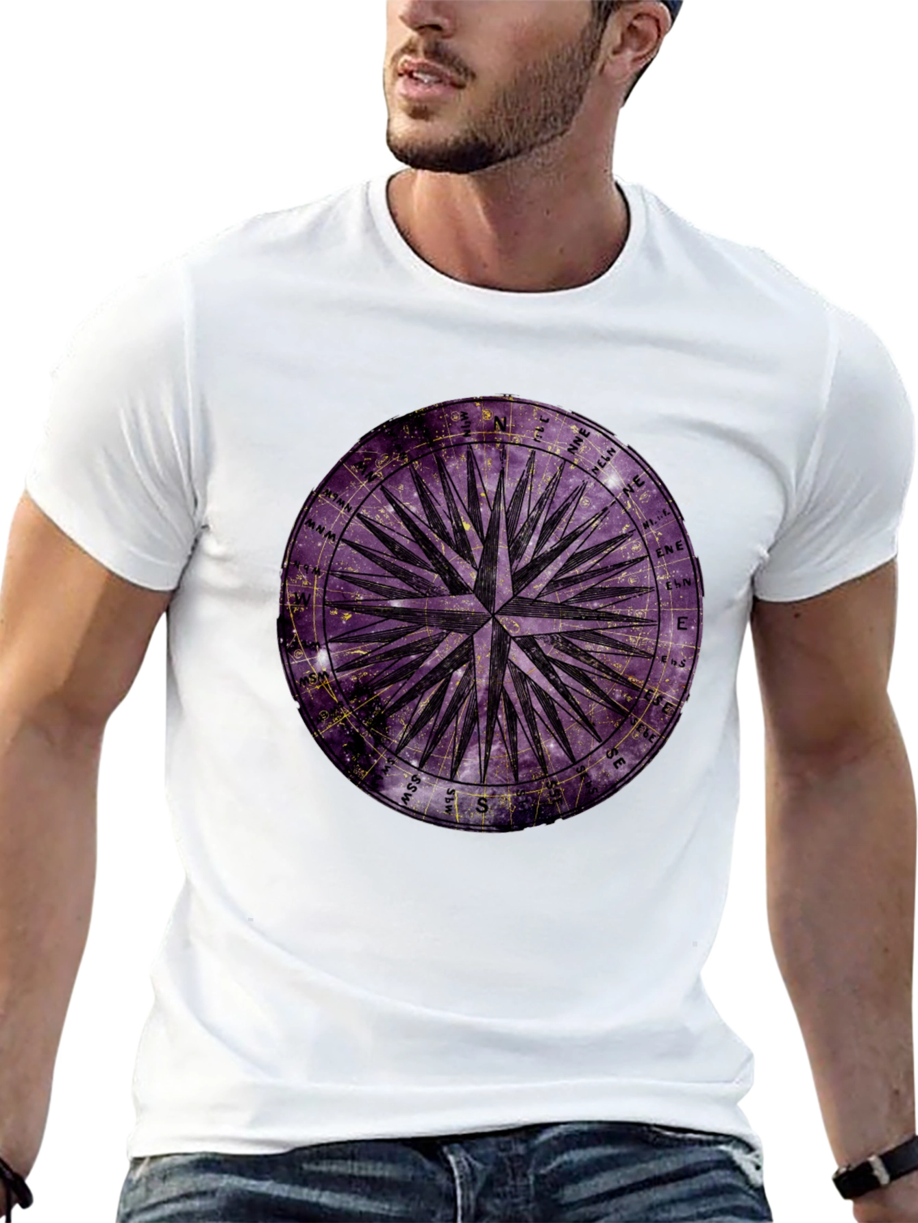 Black Celestial Compass Graphic Tee view 13