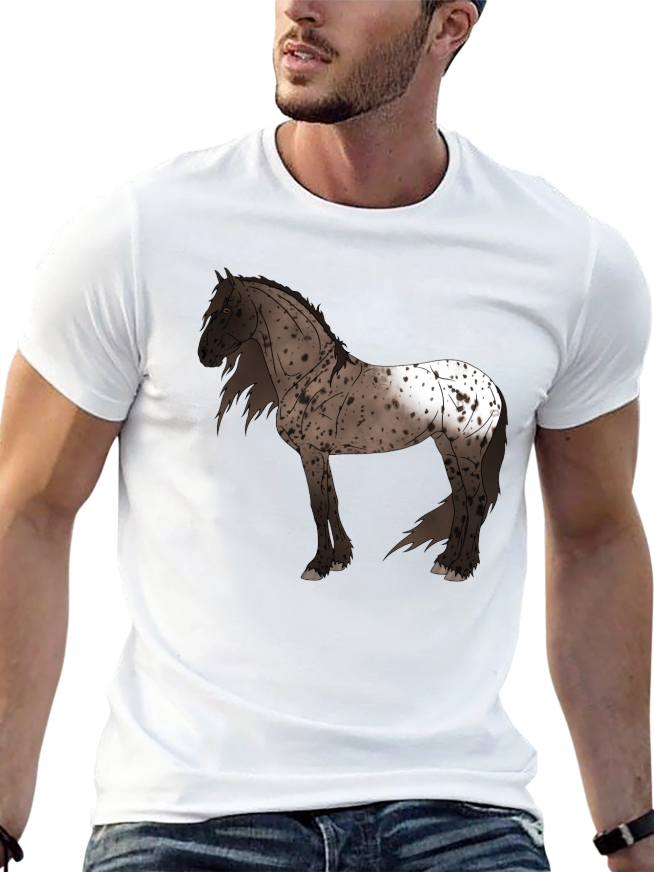 Black Horse Graphic Tee - Stylish Men's Black T-Shirt view 13