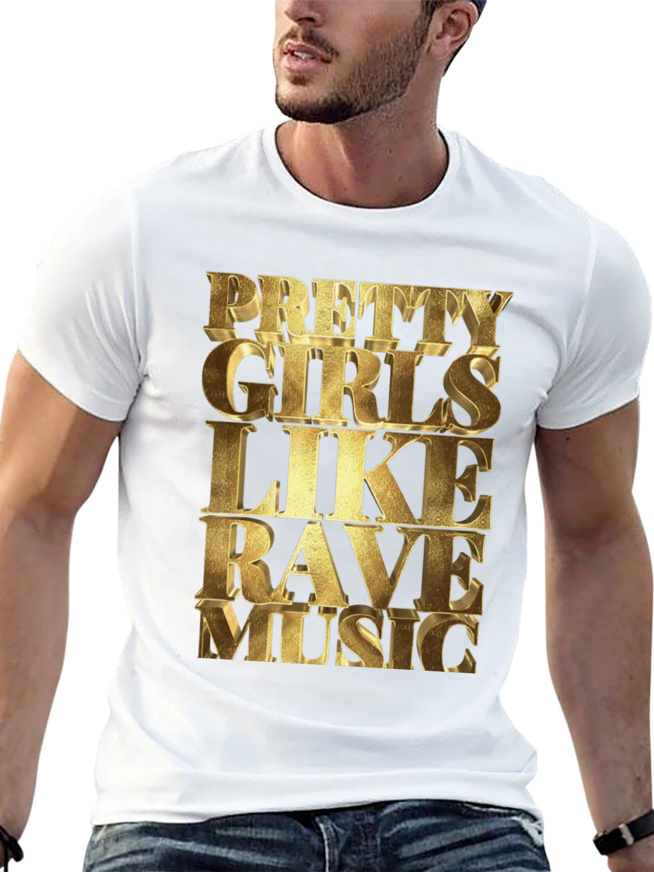 Black Pretty Girls Like Rave Music Black T-Shirt view 13