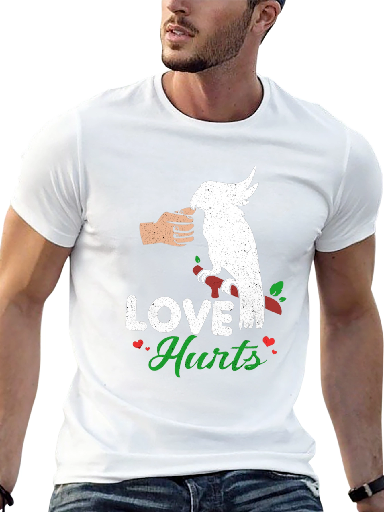 Black Love Hurts Parrot T-Shirt view 13
