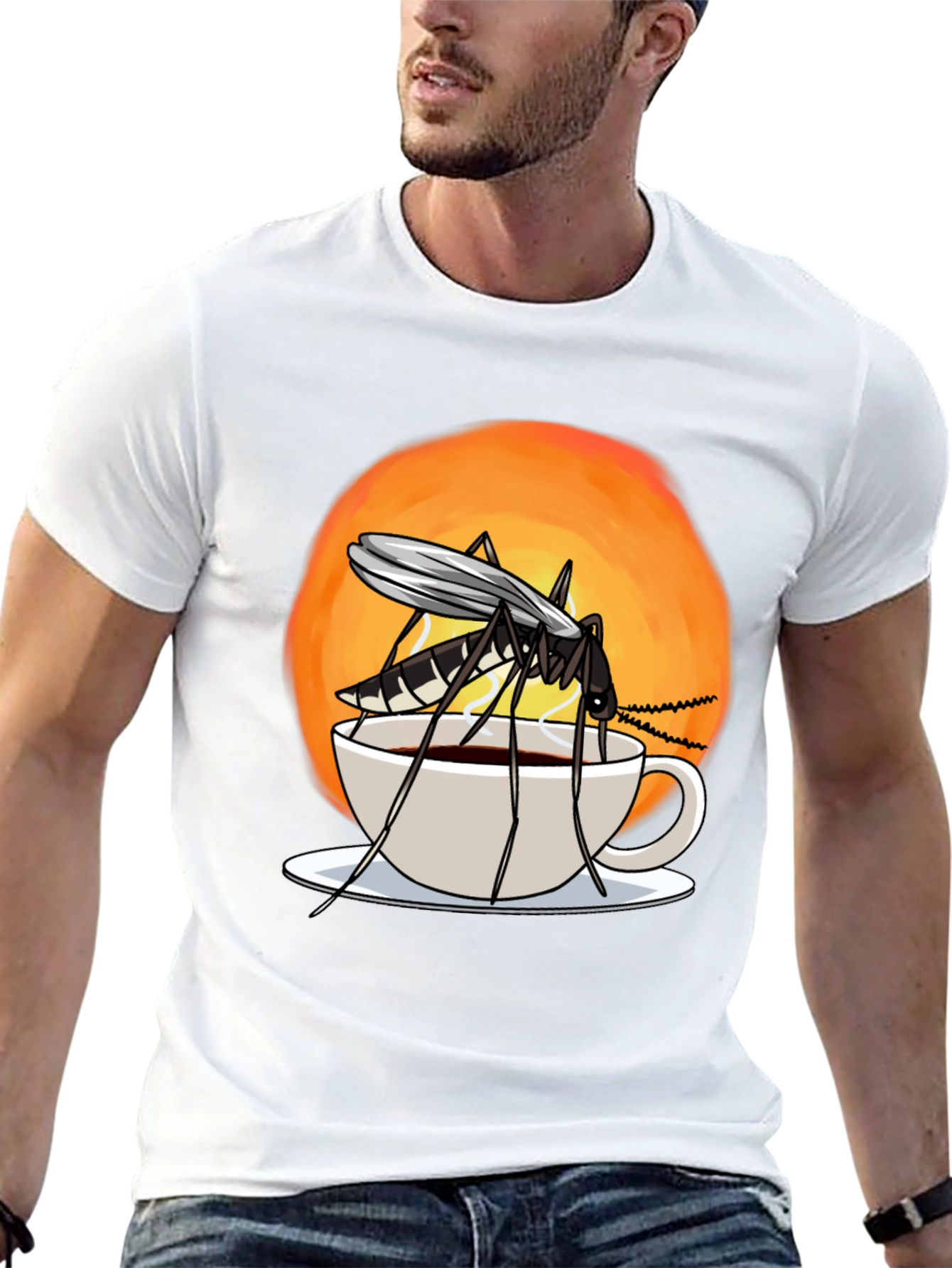 Black Mosquito Coffee T-Shirt - Funny Insect Graphic Tee view 13