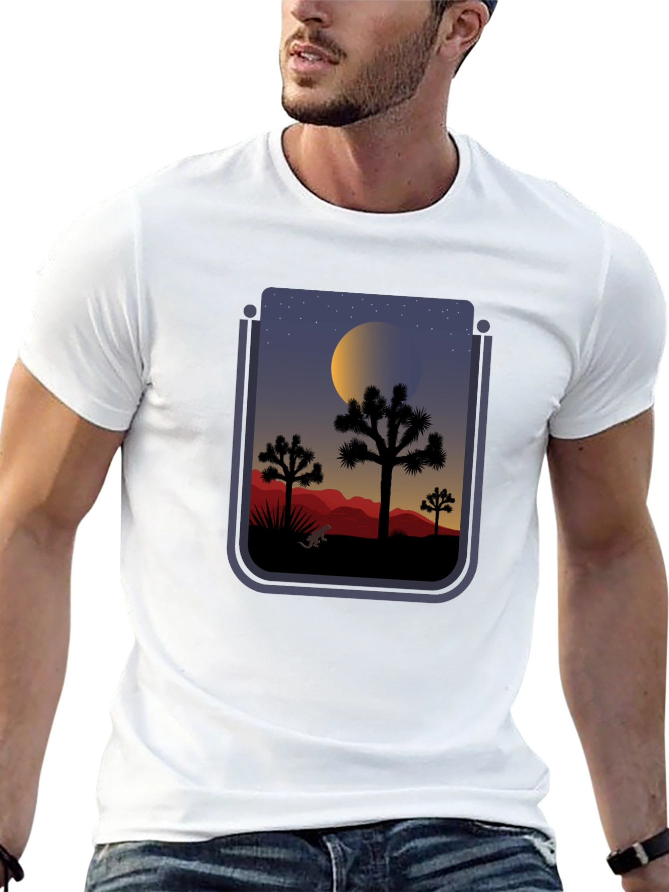 Desert Nightscape Graphic T-Shirt - 13