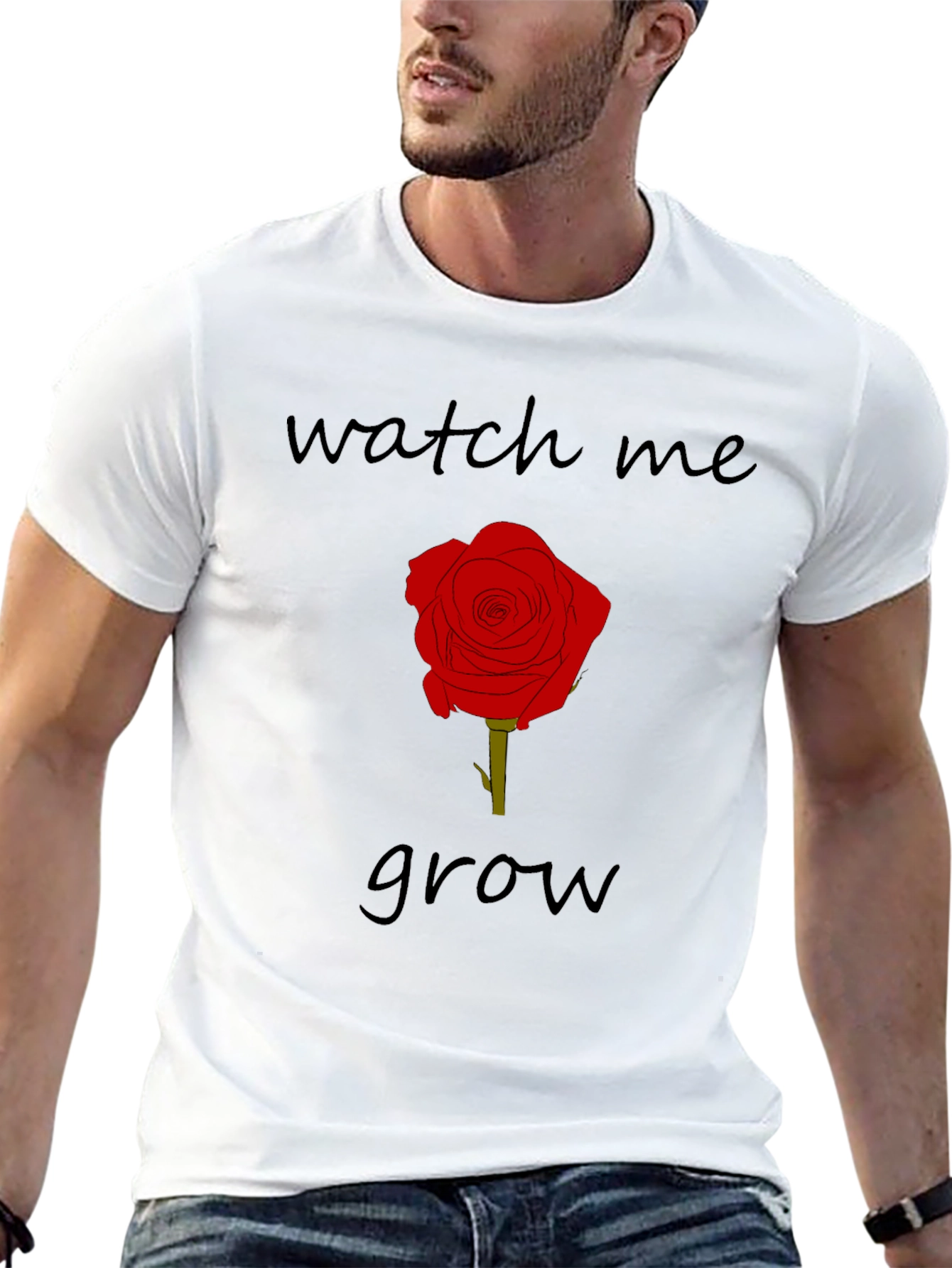 Black Watch Me Grow Rose Graphic Tee - Black view 13