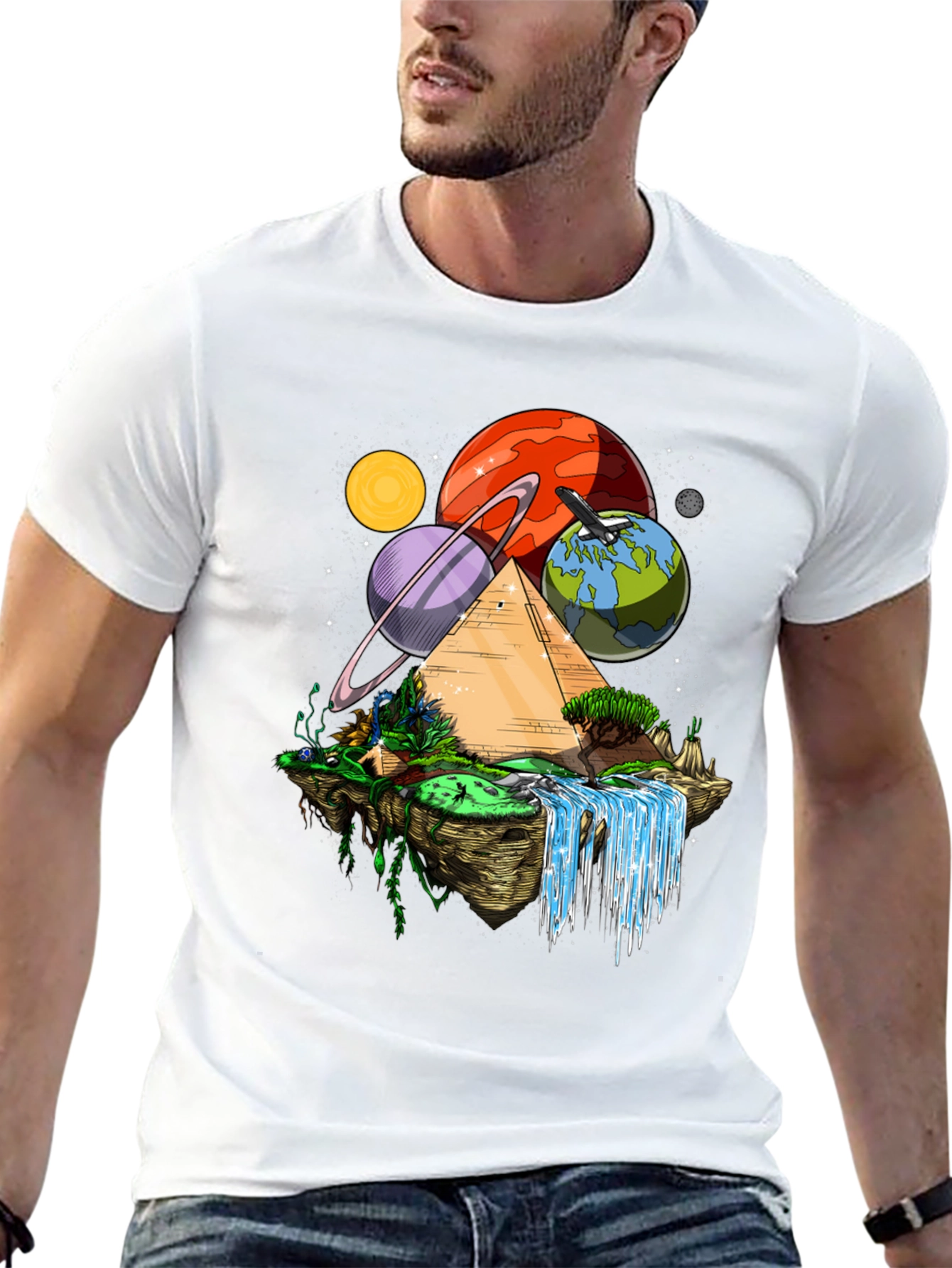 Cosmic Pyramid Black T-Shirt - 13