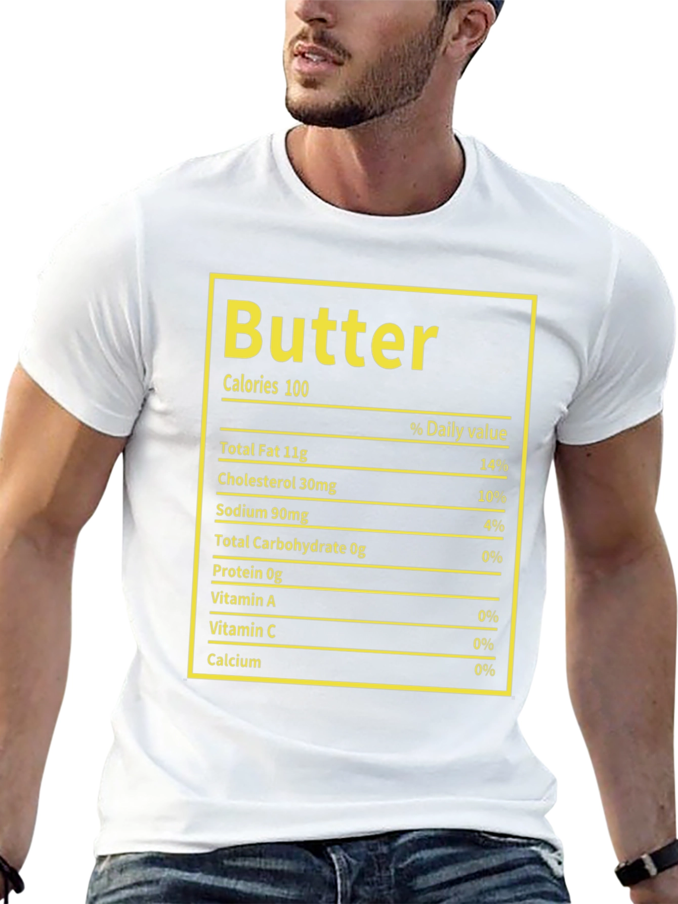 Black Butter Nutrition Facts T-Shirt - Foodie Humor Tee view 13