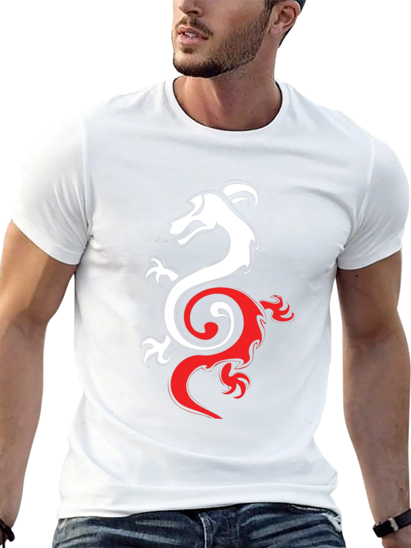 Black Dragon Yin Yang Graphic Tee - Black view 13