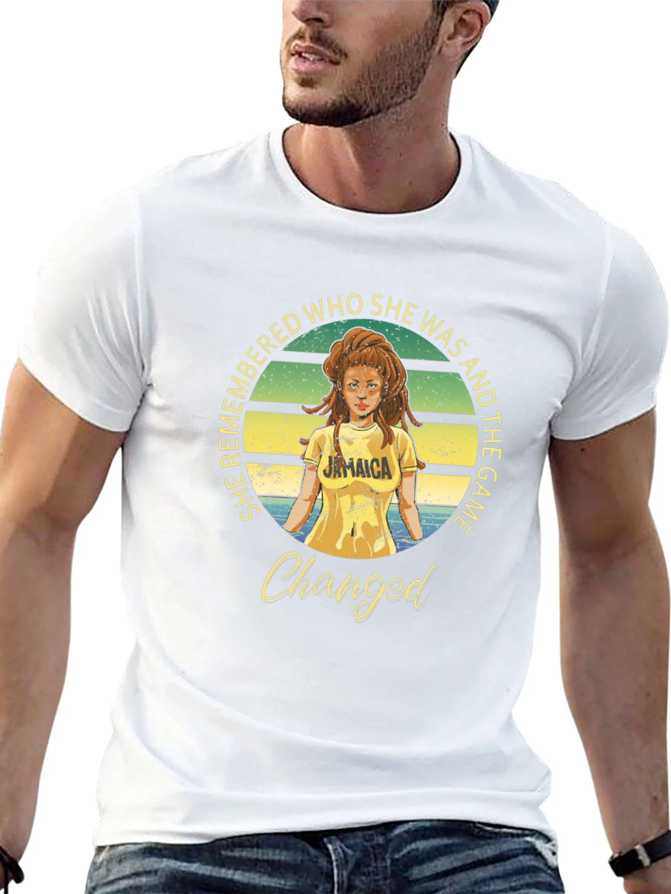 Black She Remembered Jamaica T-Shirt view 13