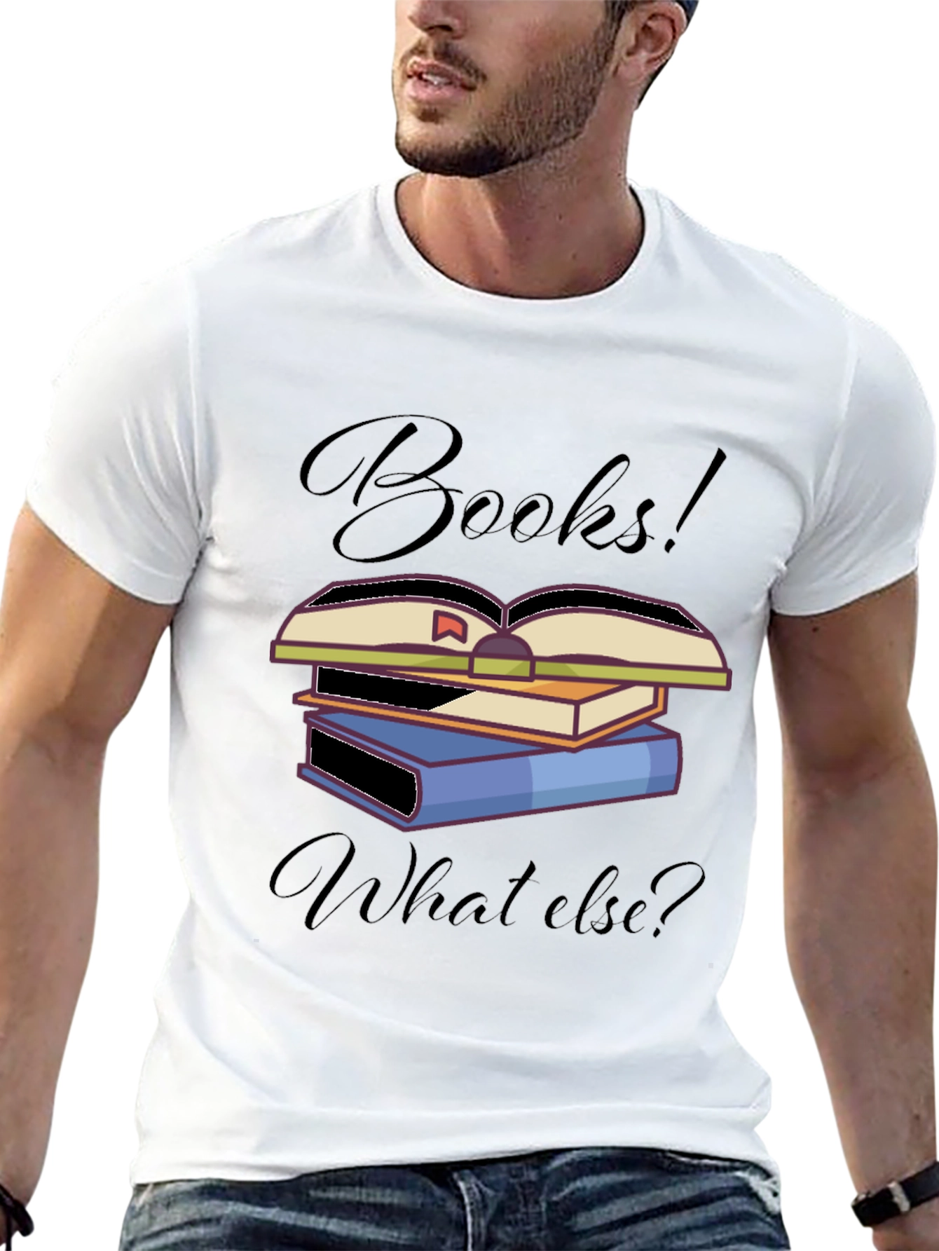 Black Books! What Else? T-Shirt, Unique Book Lover Design view 13