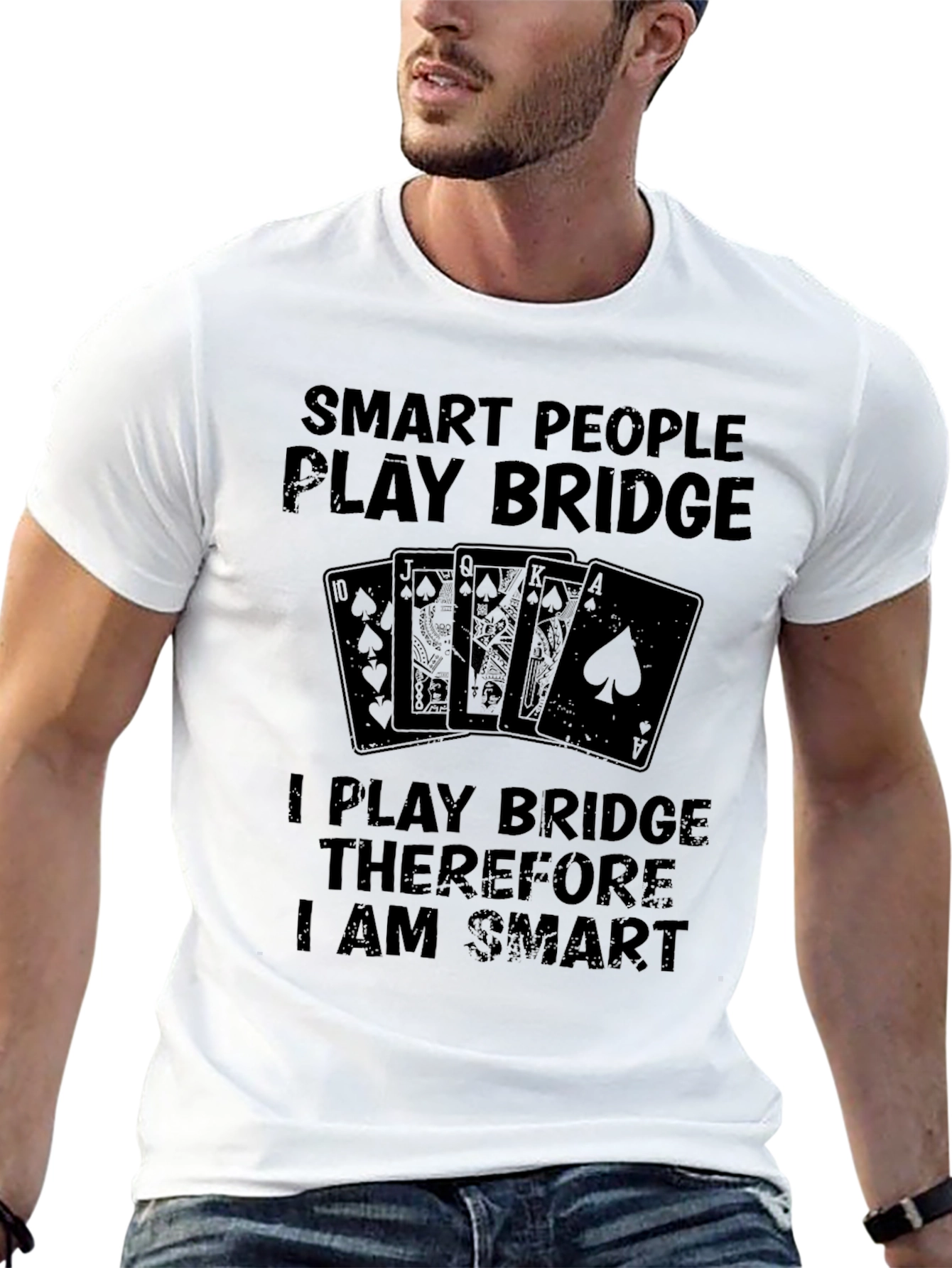 Black Smart People Play Bridge T-Shirt view 13