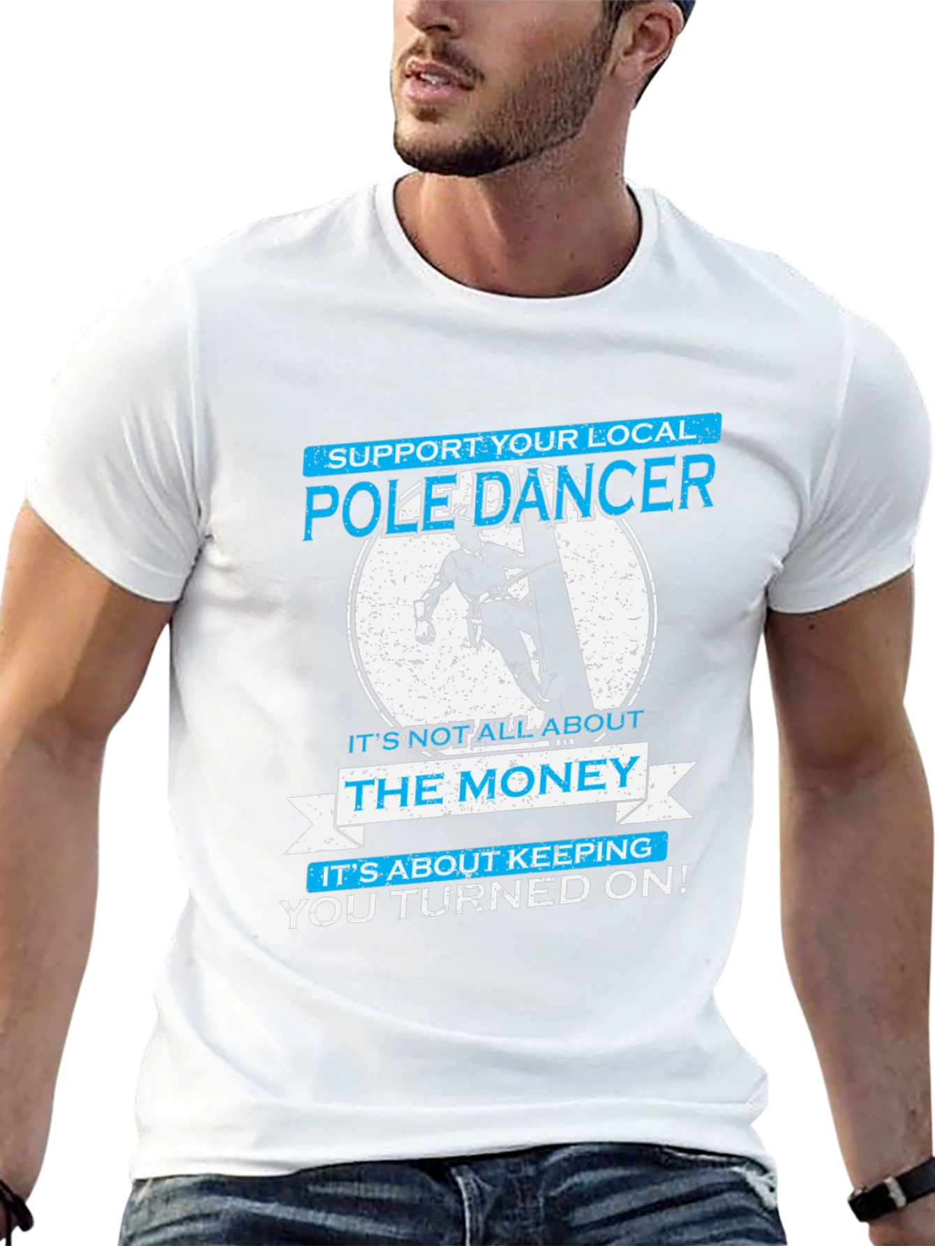 Black Pole Dancer T-Shirt - Funny Graphic Tee view 13