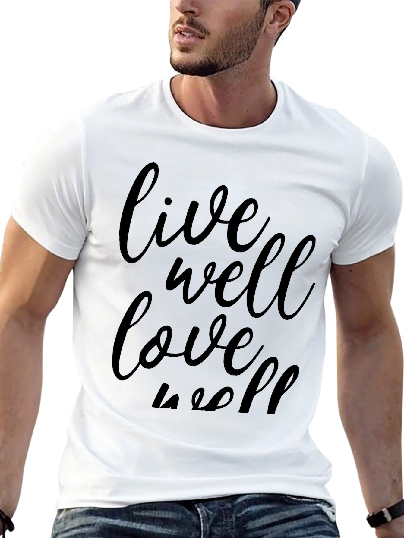 Black Live Well Love Well Black Graphic Tee view 13
