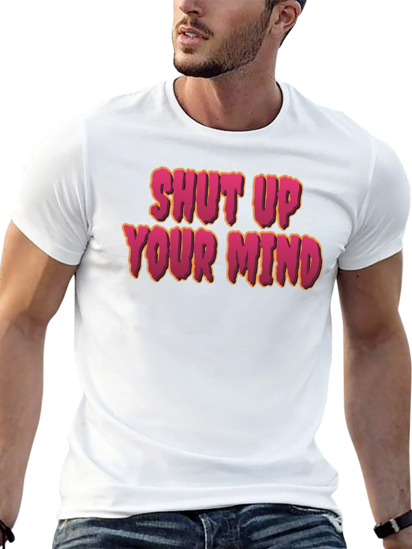 Black Shut Up Your Mind Graphic Tee - Unisex view 13