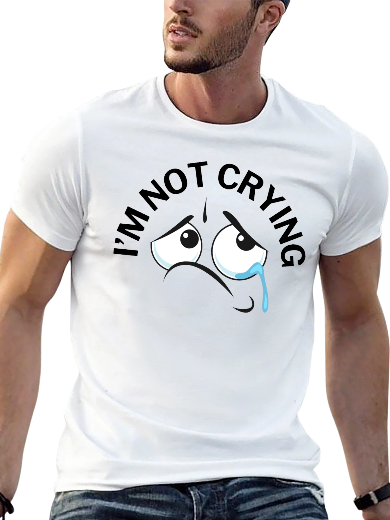 Black I'm Not Crying T-Shirt view 13