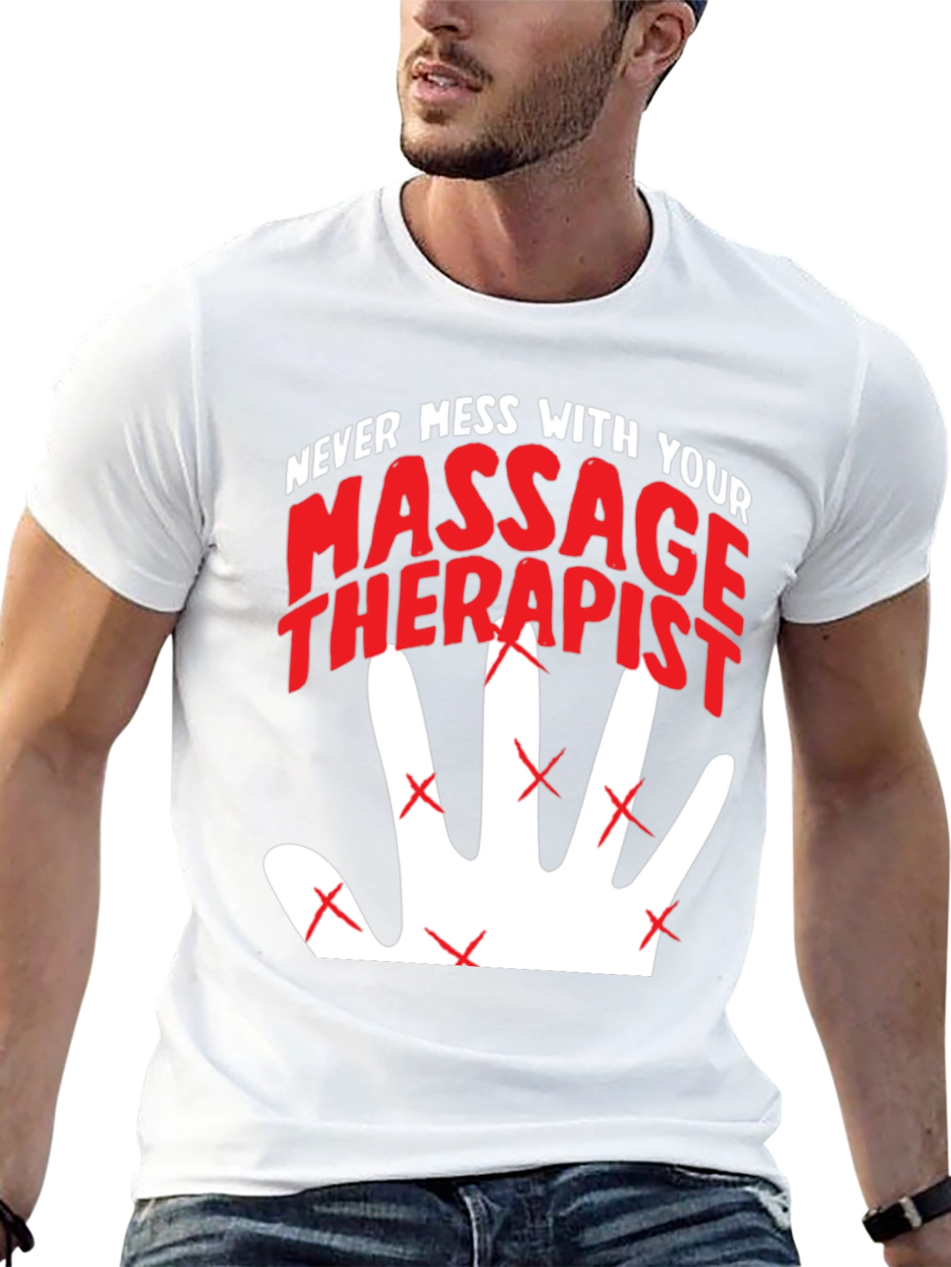 Black Never Mess With Your Massage Therapist T-Shirt view 13