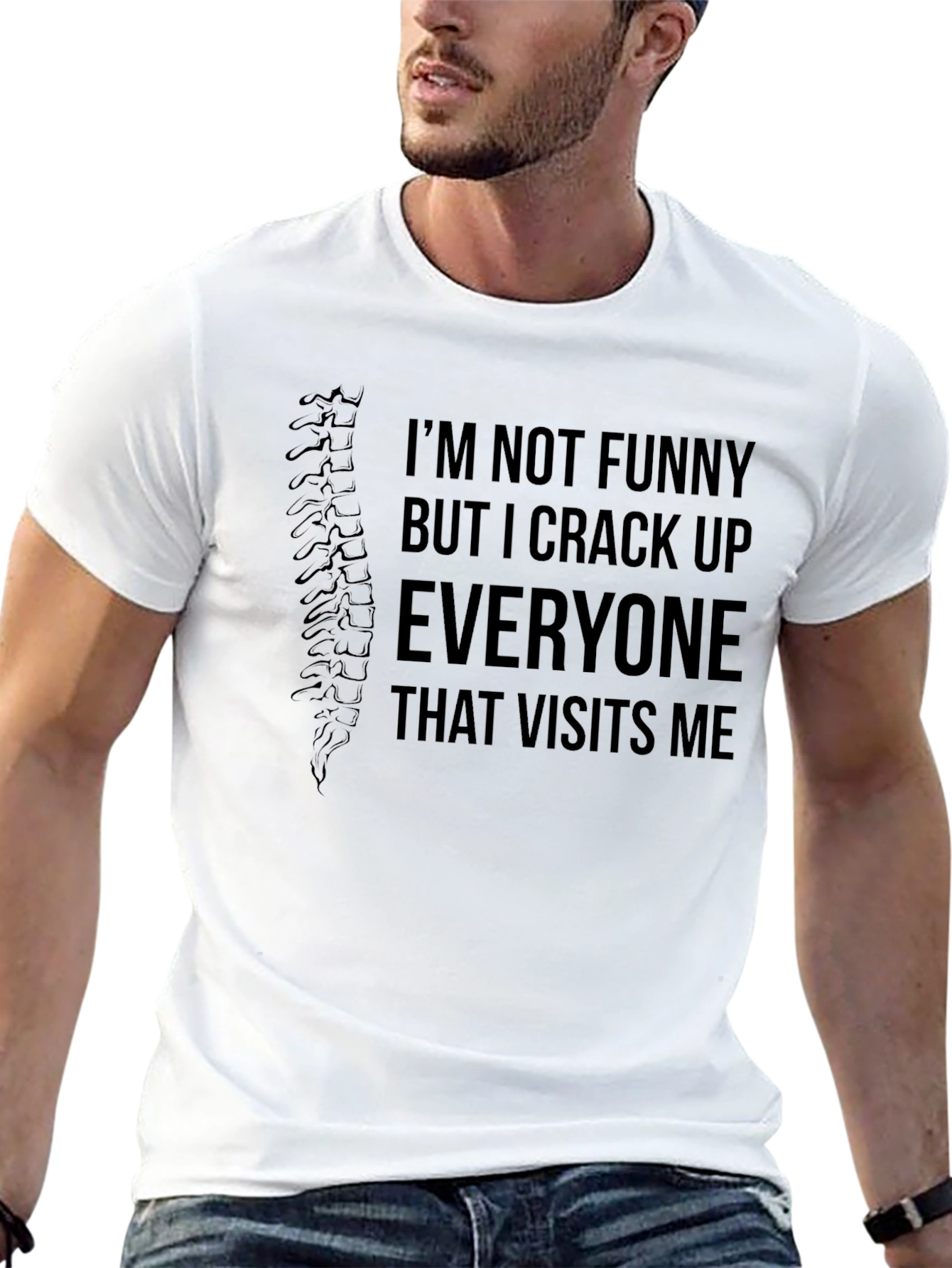 Black Funny Chiropractor T-Shirt Crack Up Everyone Visit view 13