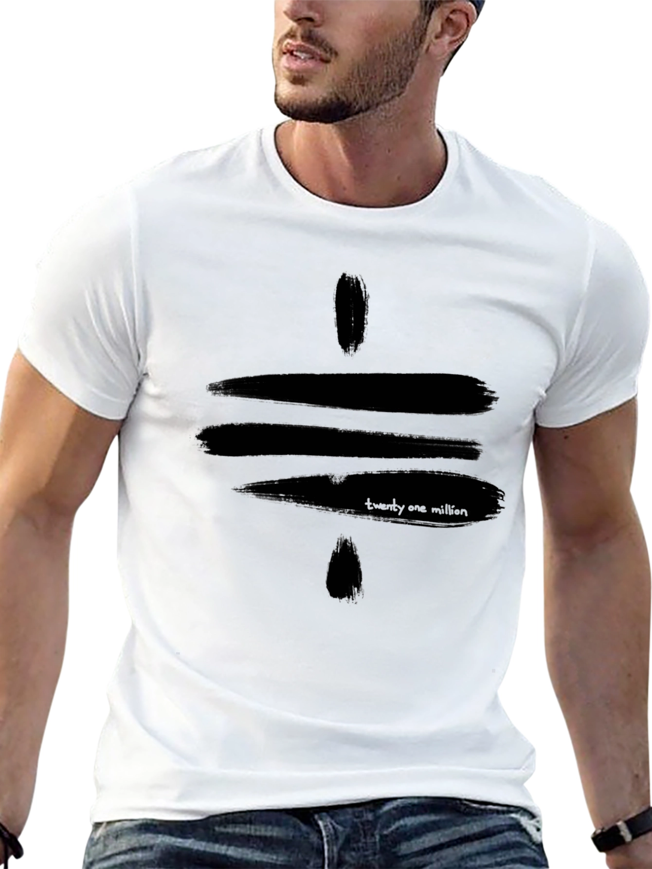 Black Black Graphic Tee - 'Twenty One Million' Design view 13