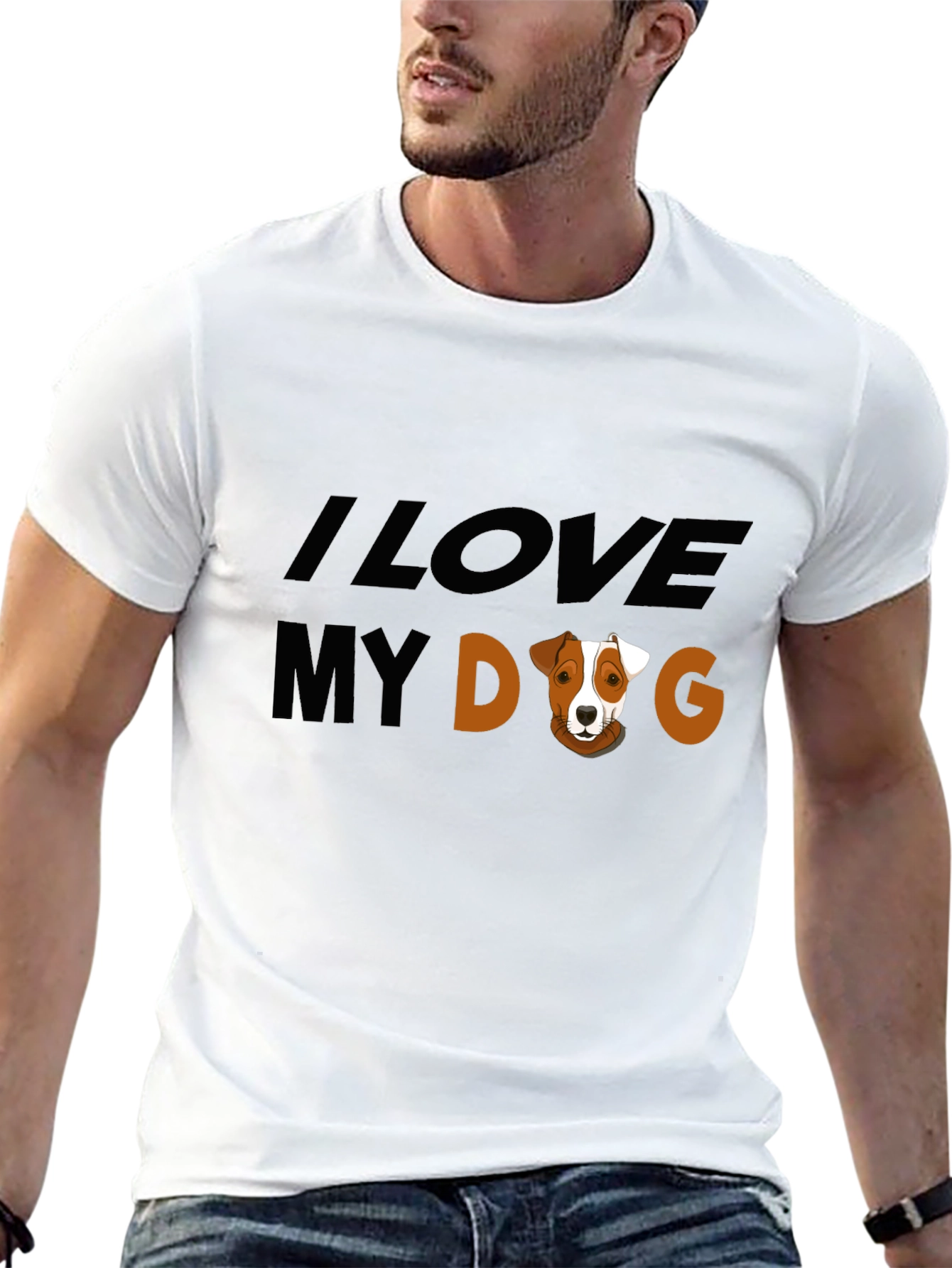 Black I Love My Dog Graphic Tee - Black view 13