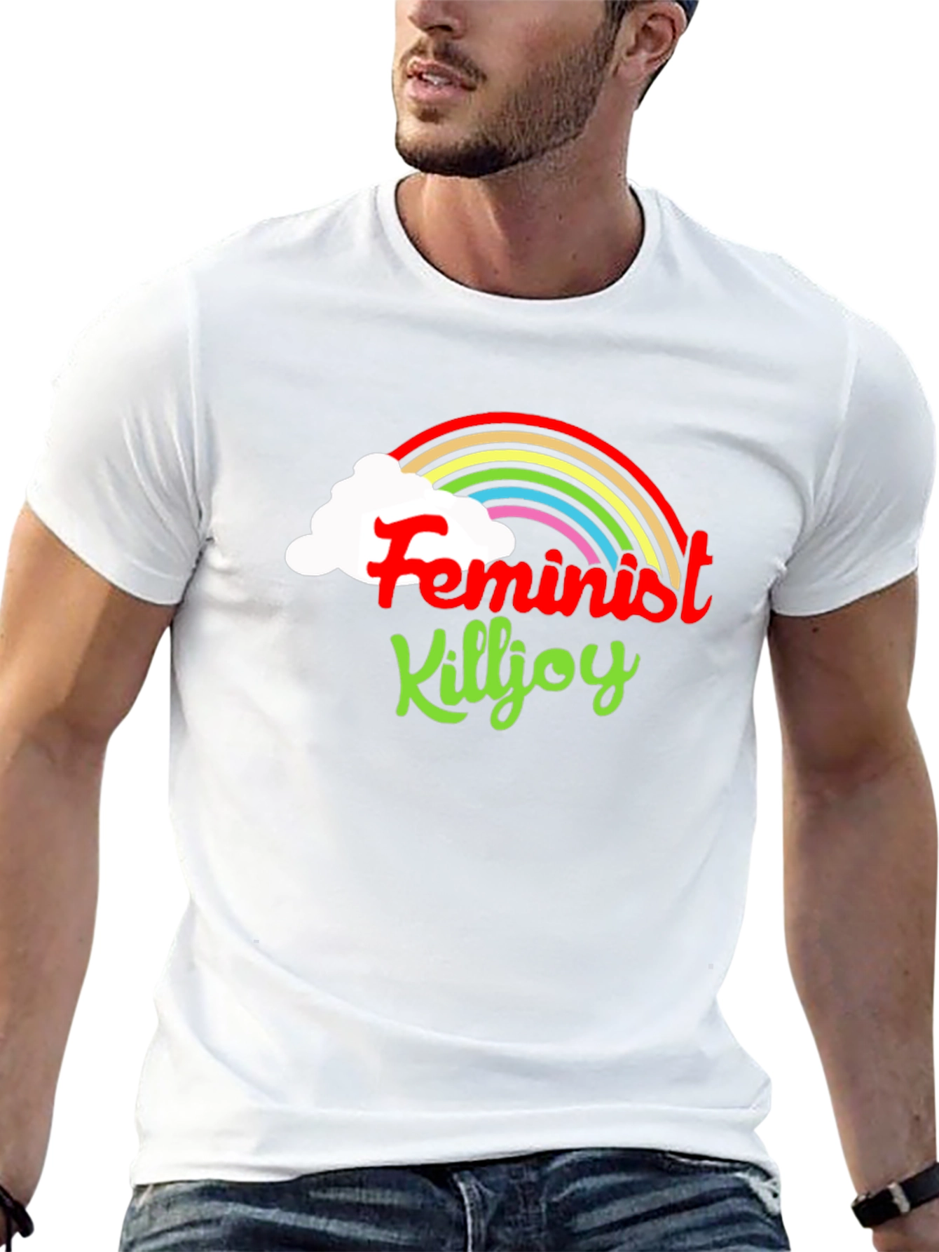 Black Feminist Killjoy Graphic Tee - Rainbow Design view 13