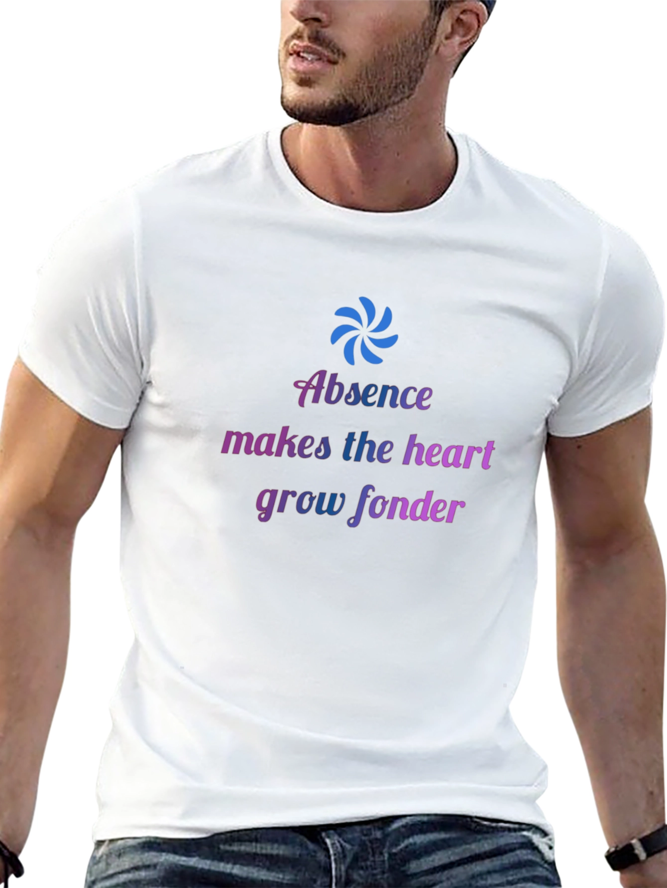 Black Absence Makes The Heart Grow Fonder T-Shirt view 13