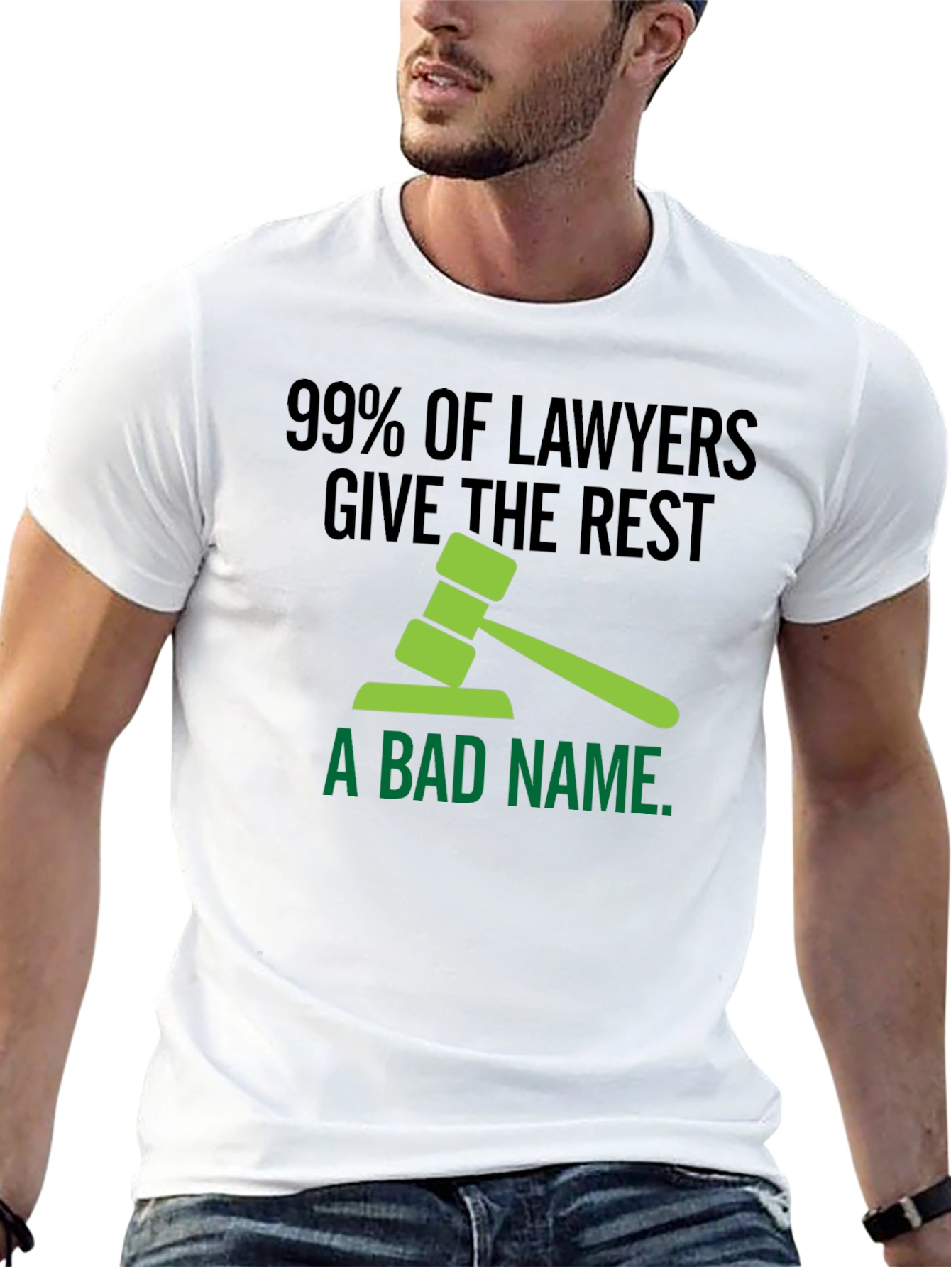 Black Lawyer Humor T-Shirt - 99% Give a Bad Name view 13