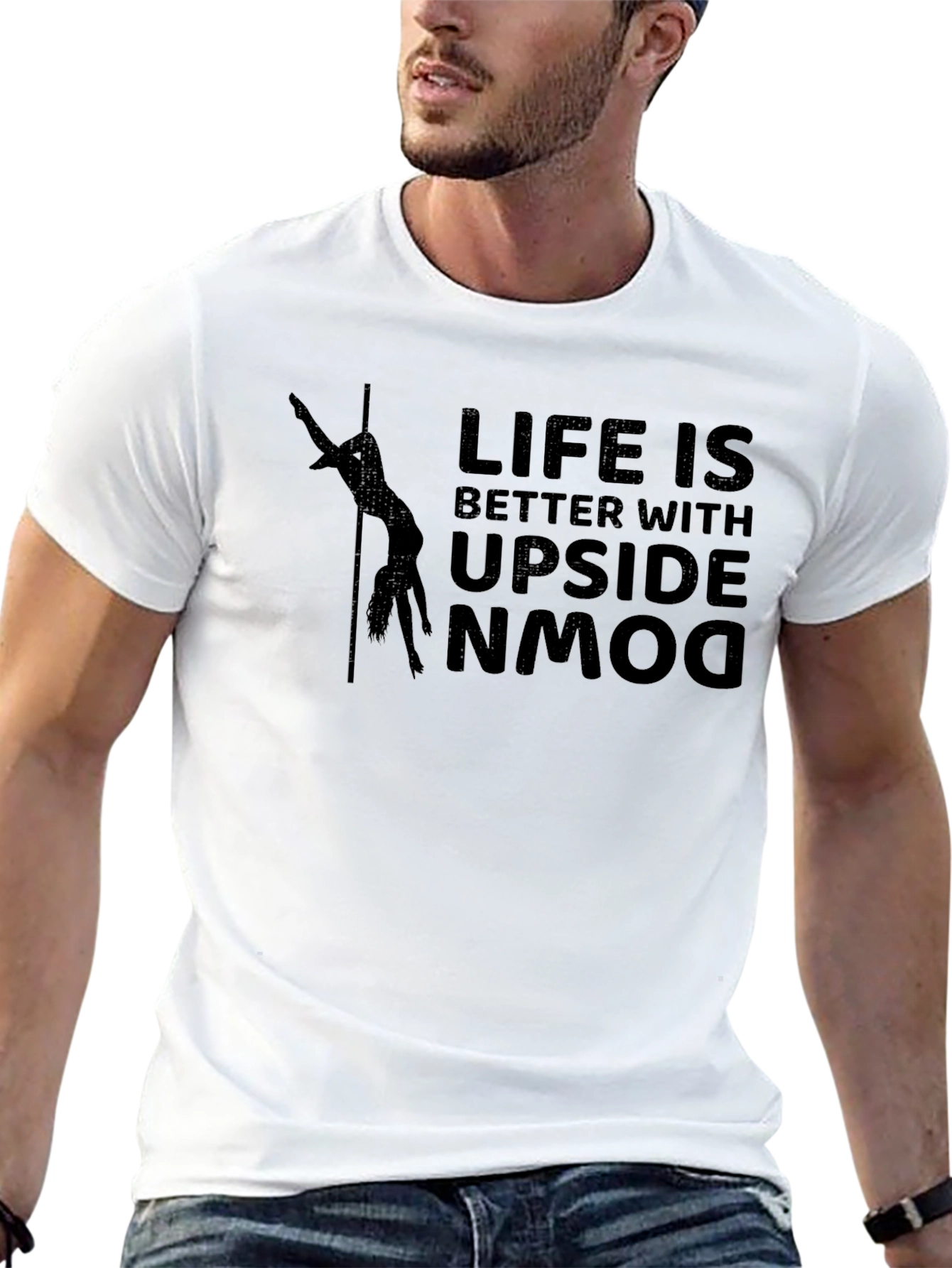 Black Life is Better Upside Down Black Graphic T-Shirt view 13