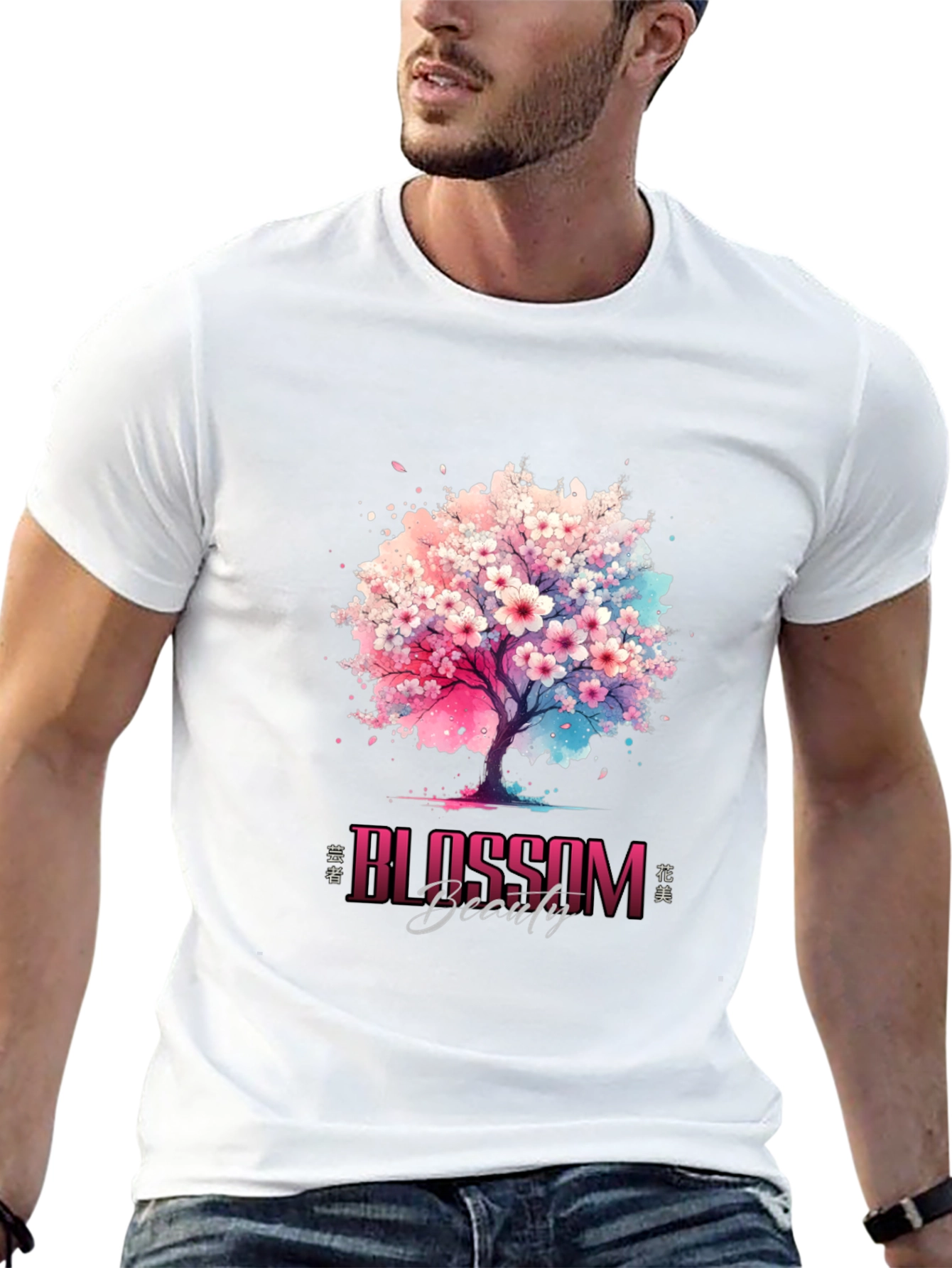 Black Blossom Beauty Graphic Tee - Artistic Design view 13