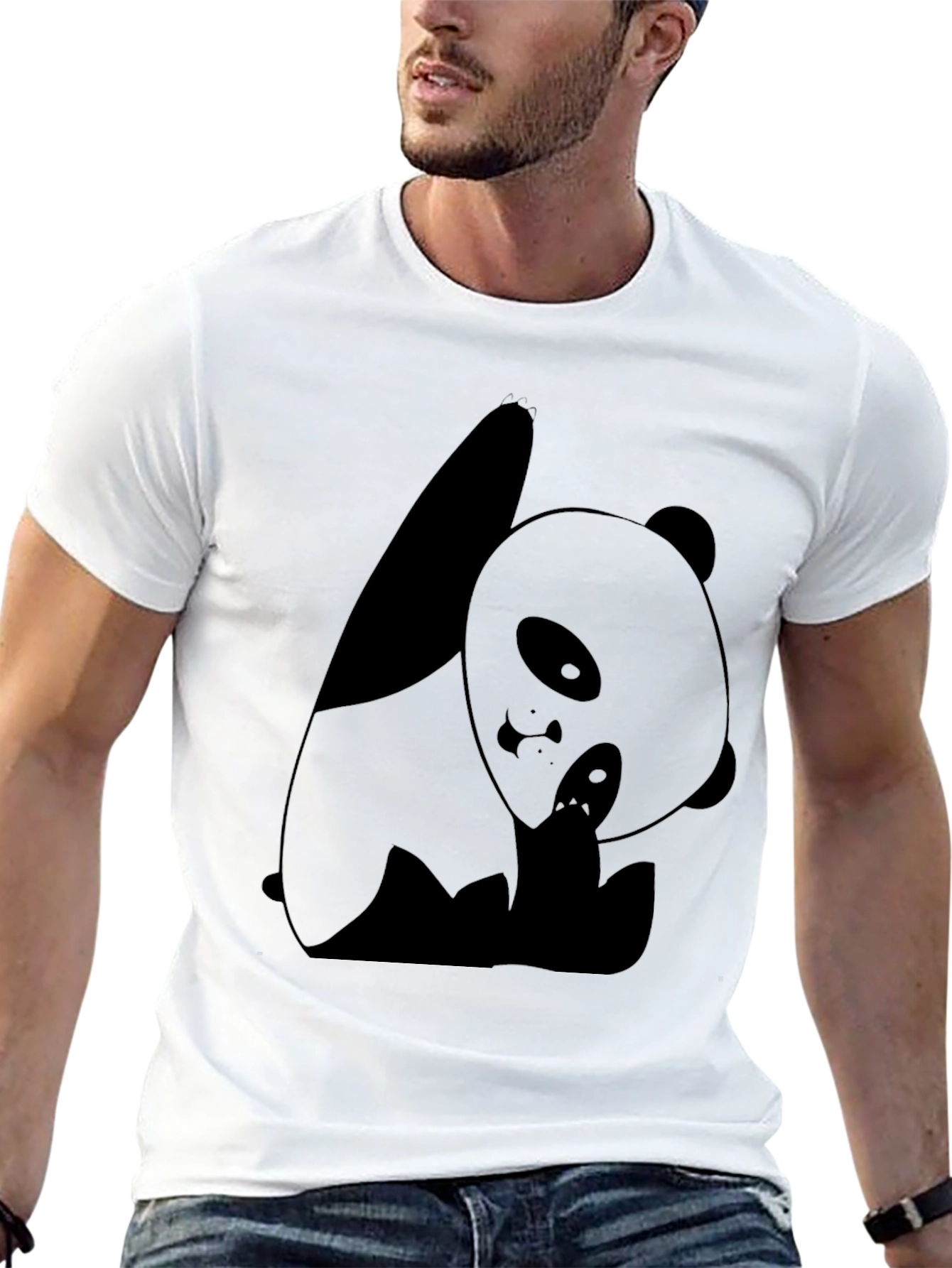 Black Black Panda Graphic Tee view 13